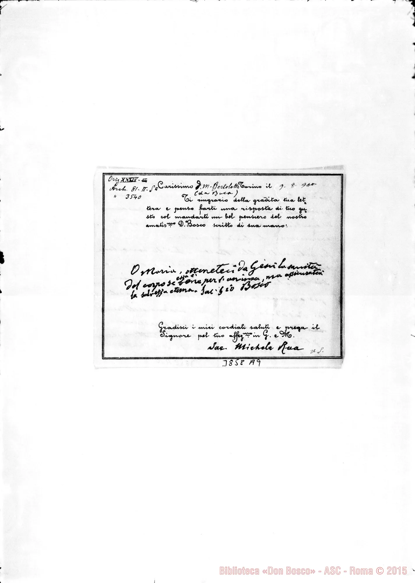Fotogramma A 9 — « « Torino, 9-08-1900