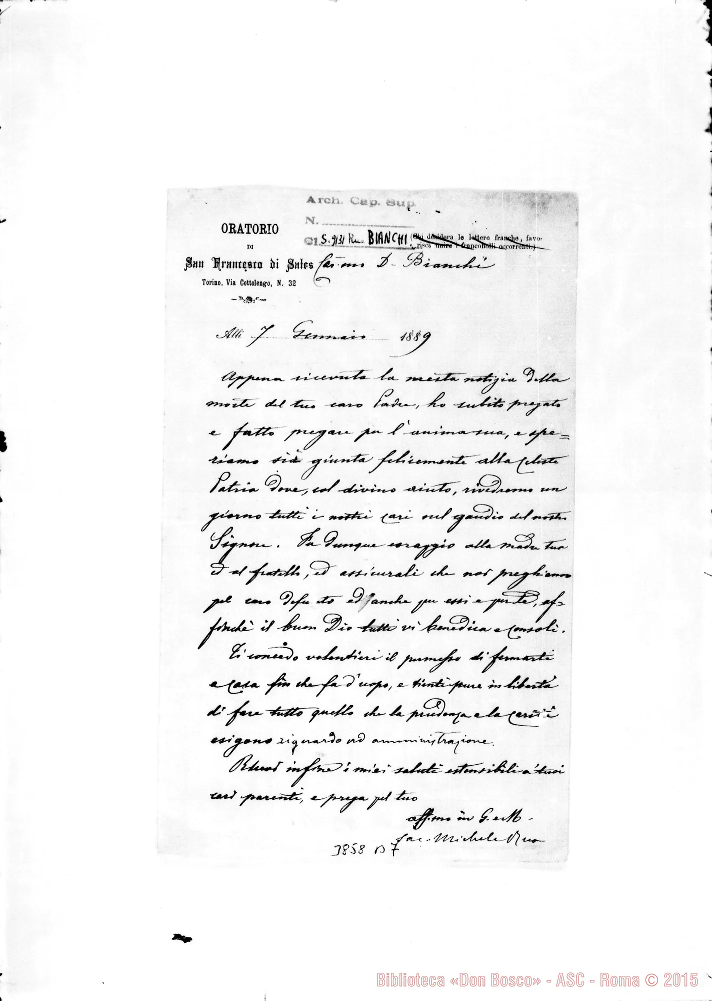 Fotogramma B 7 — « « Torino, 7-01-1889