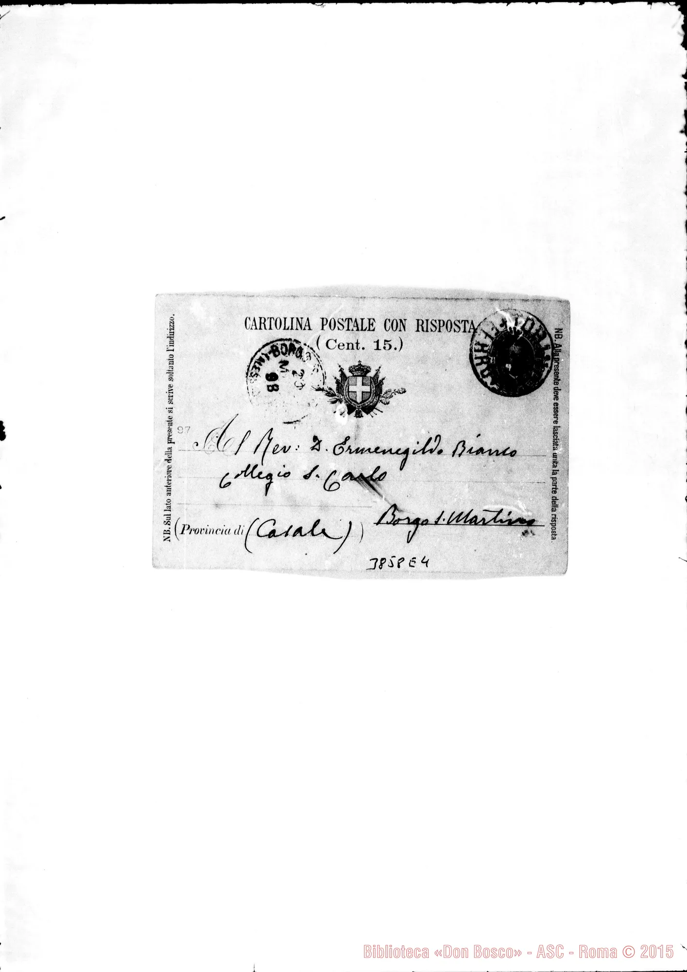Fotogramma E 4 — « « Torino, 19-05-1898 Cartolina