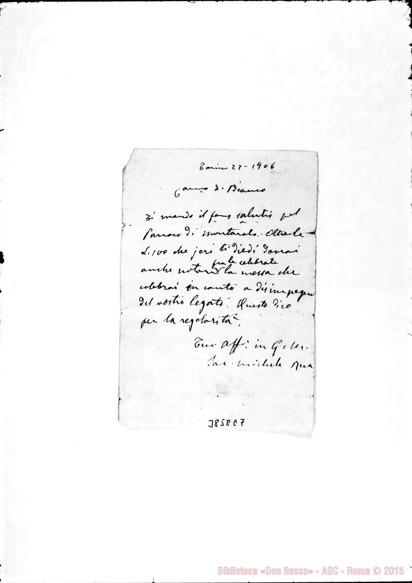 Fotogramma E 7 — « « Torino, 27-01-1906