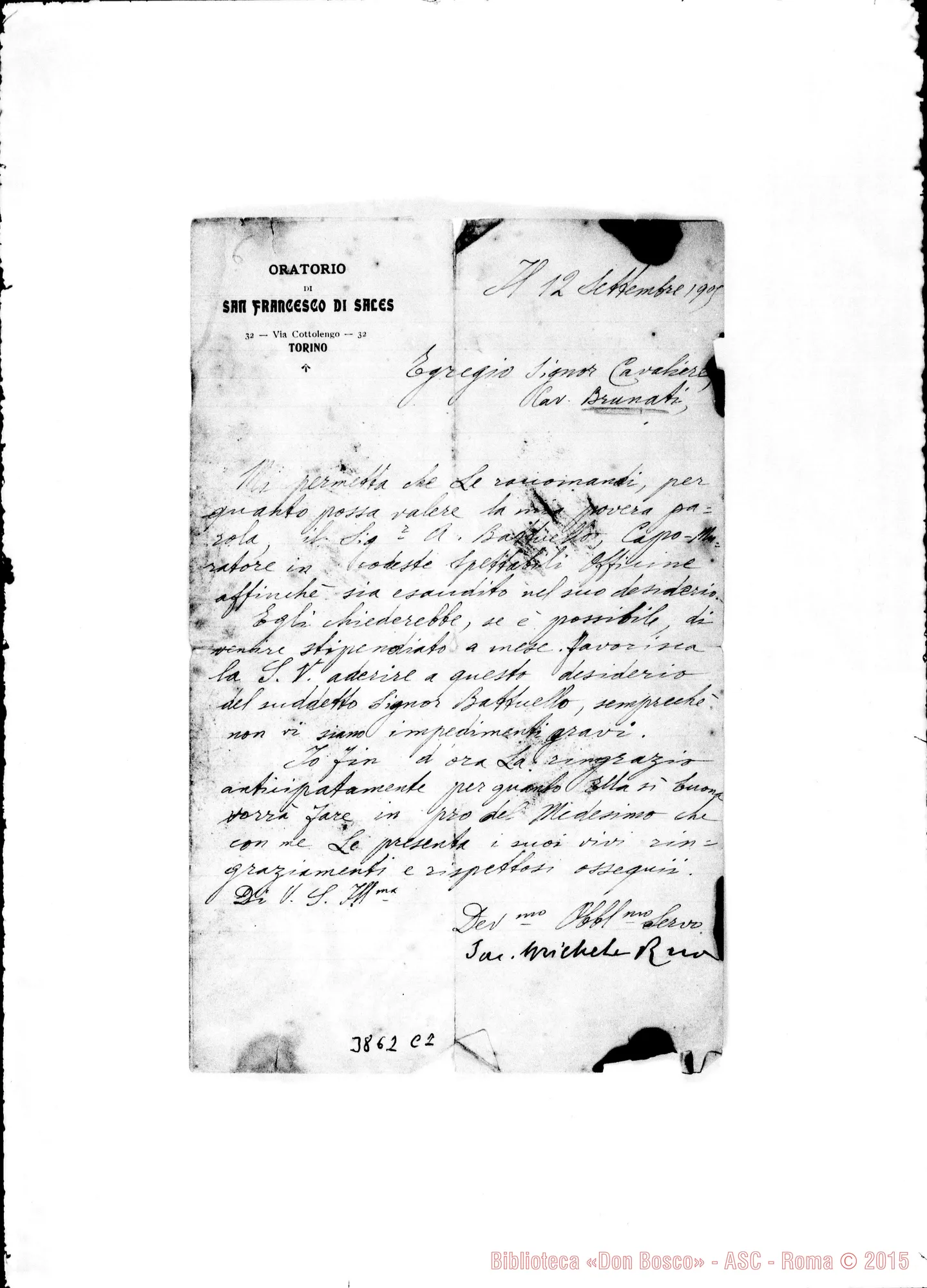 Fotogramma C 2 — Brunati, cav. Torino, 12-09-1905