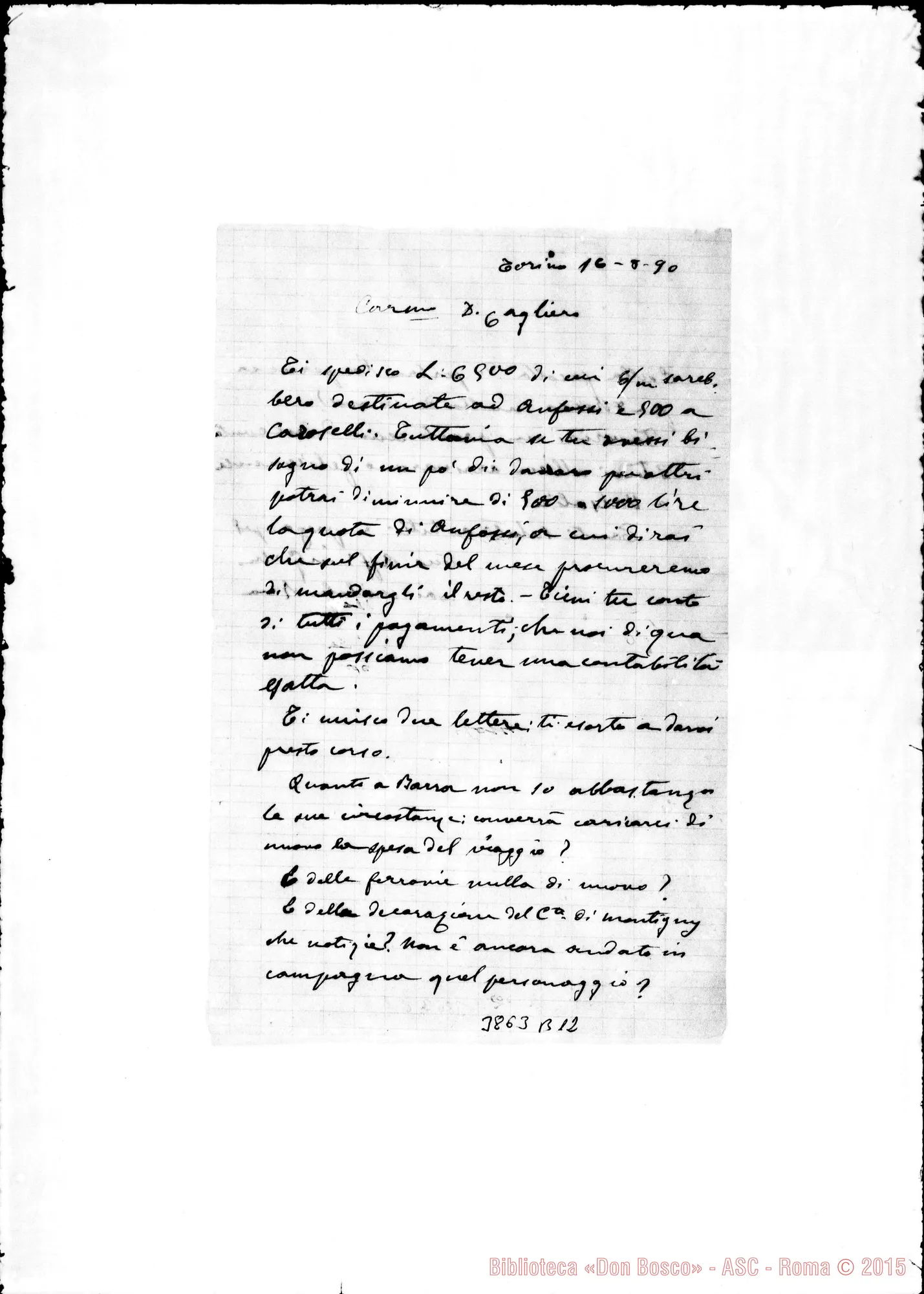 Fotogramma B 12 — « « Torino, 16-08-1890