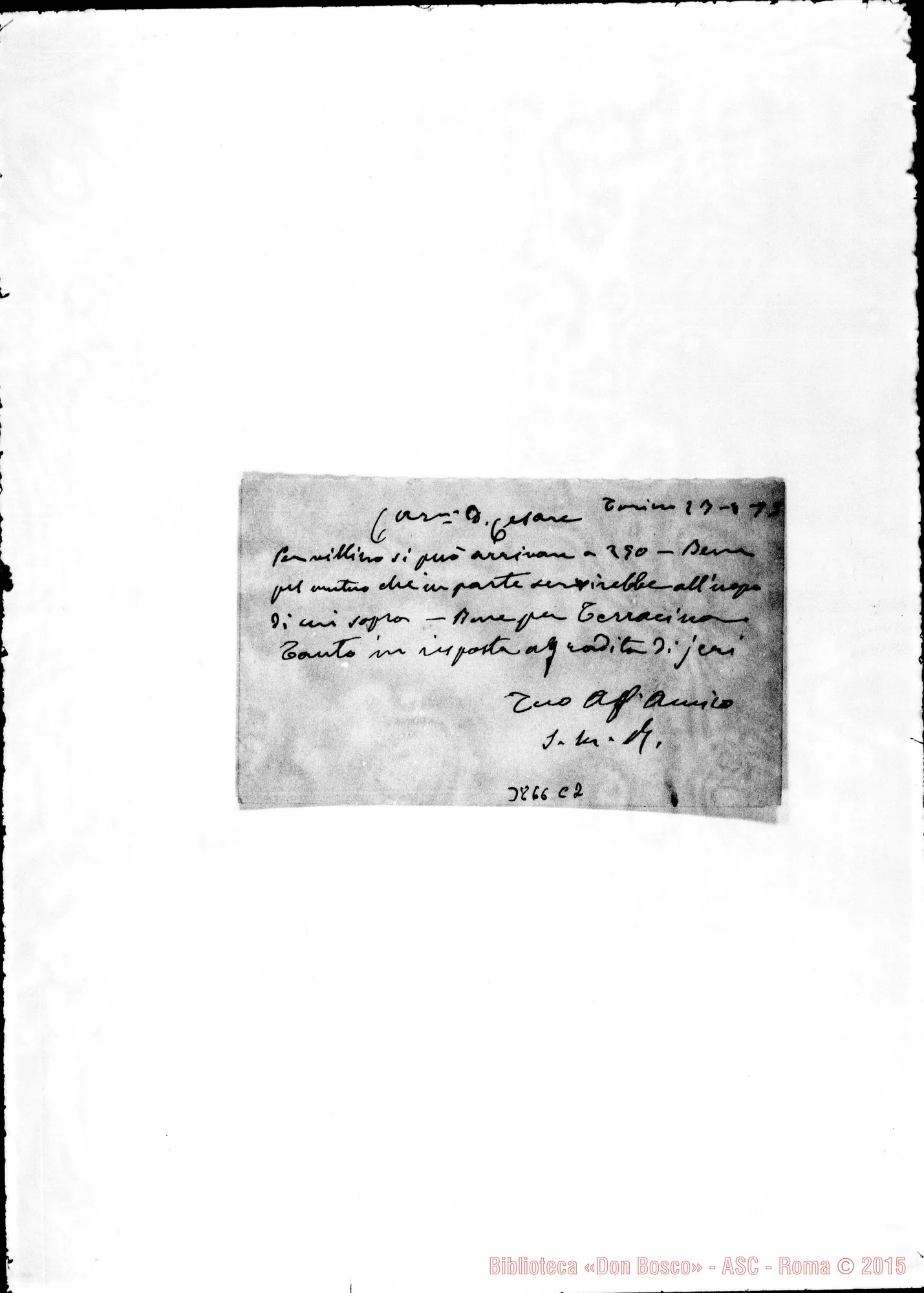 Fotogramma C 2 — « « Torino, 23-08-1893 Cartolina
