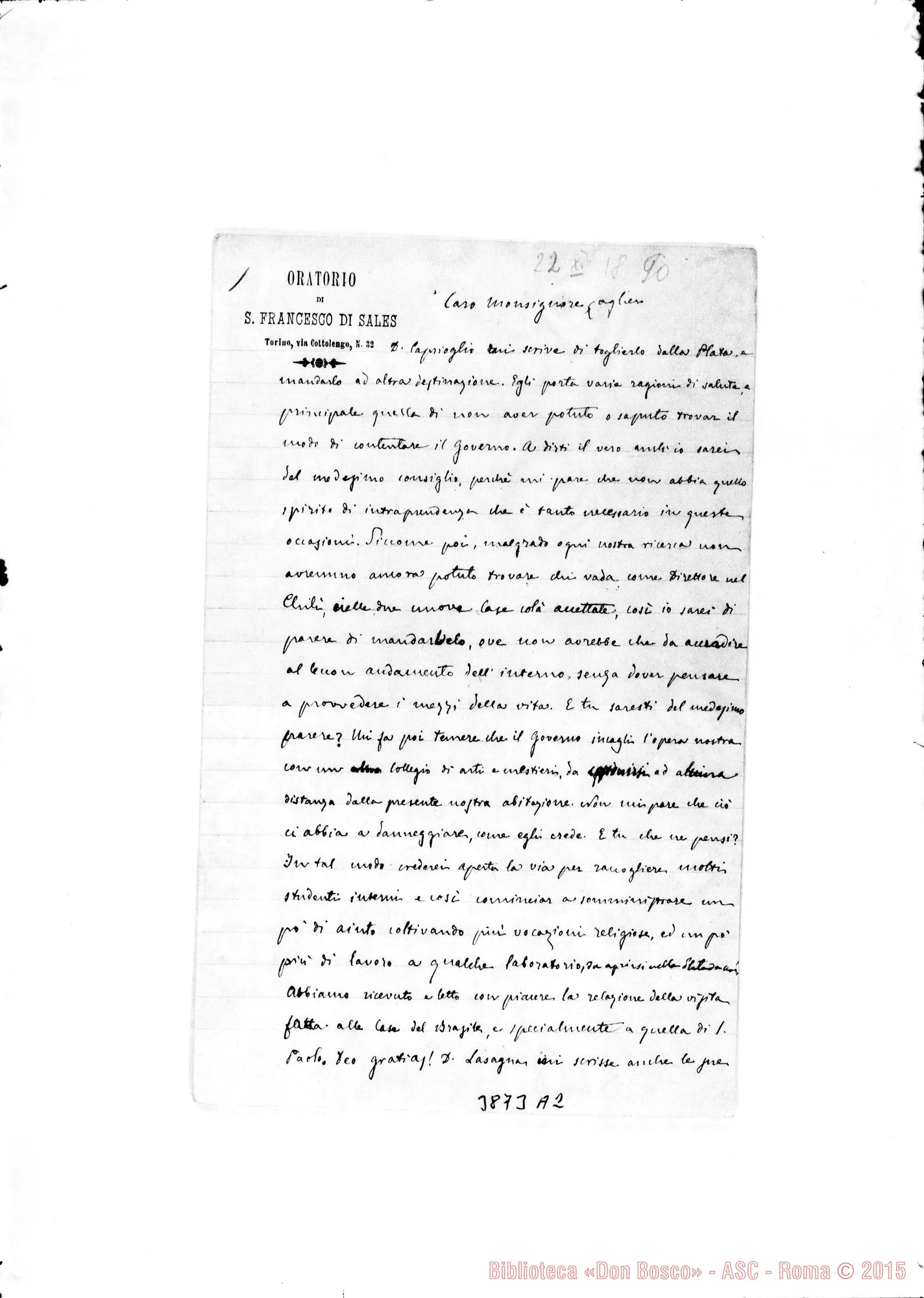 Fotogramma A 2 — « « Torino, 22-11-1890