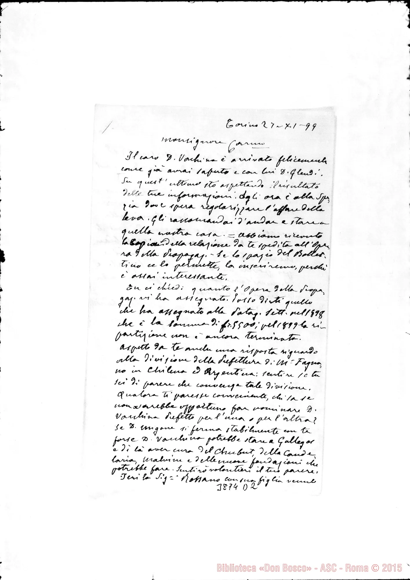 Fotogramma D 2 — « « Torino, 27-11-1899