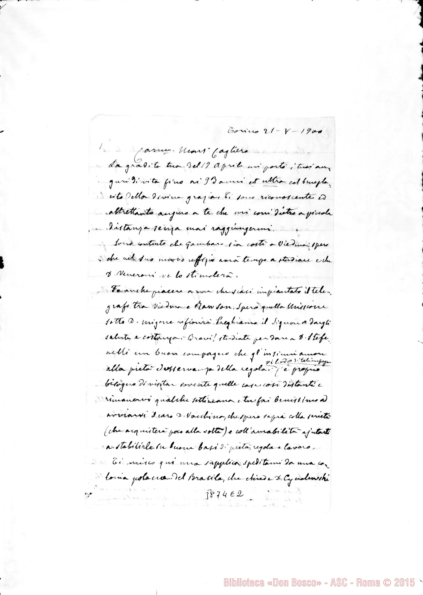 Fotogramma E 2 — « « Torino, 21-05-1900