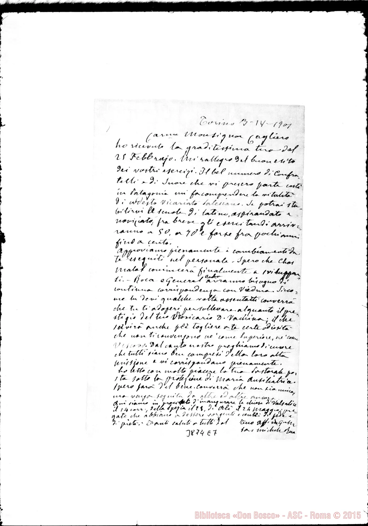Fotogramma E 7 — « « Torino, 3-04-1901