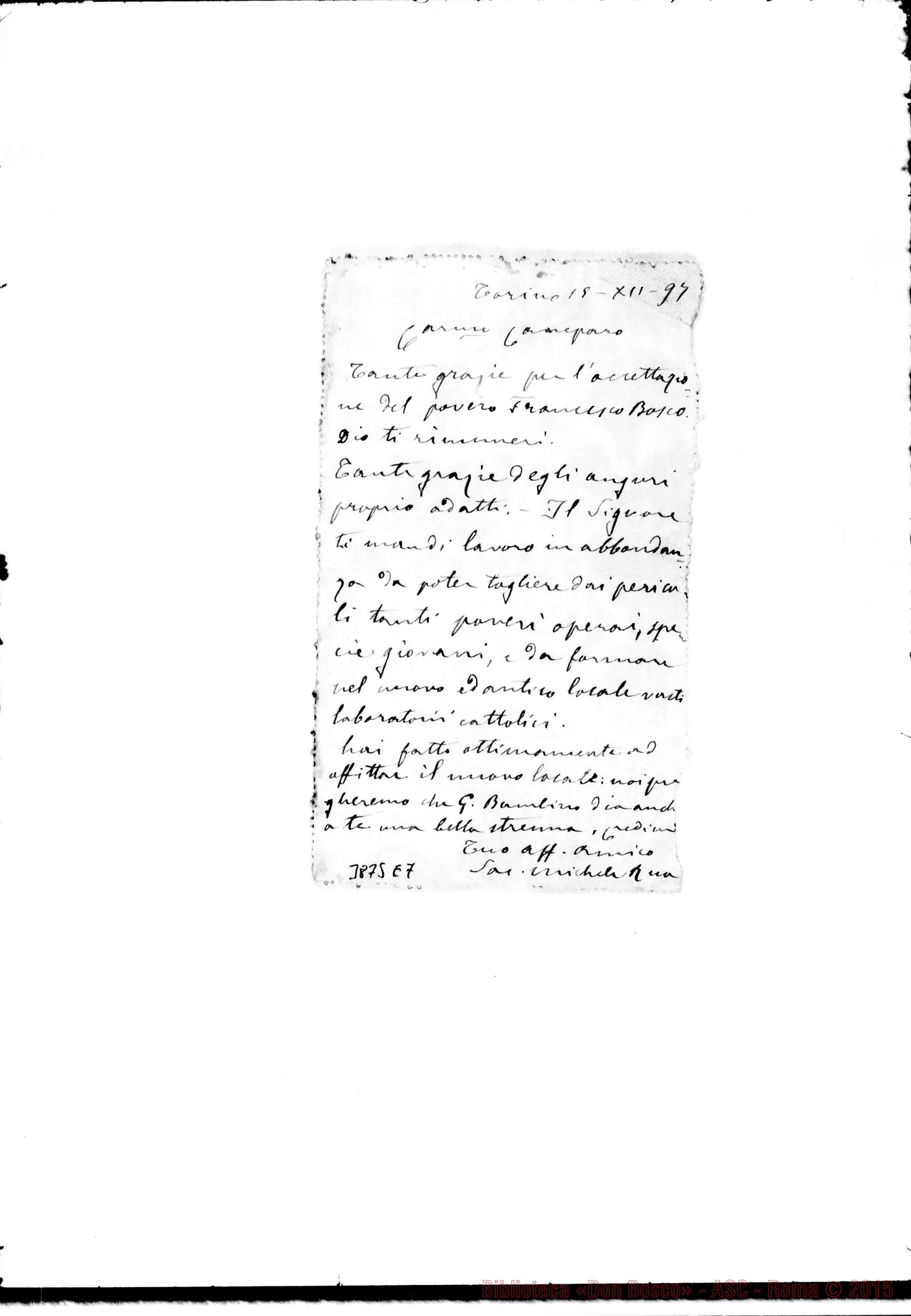 Fotogramma E 7 — « « Torino, 15-12-1897