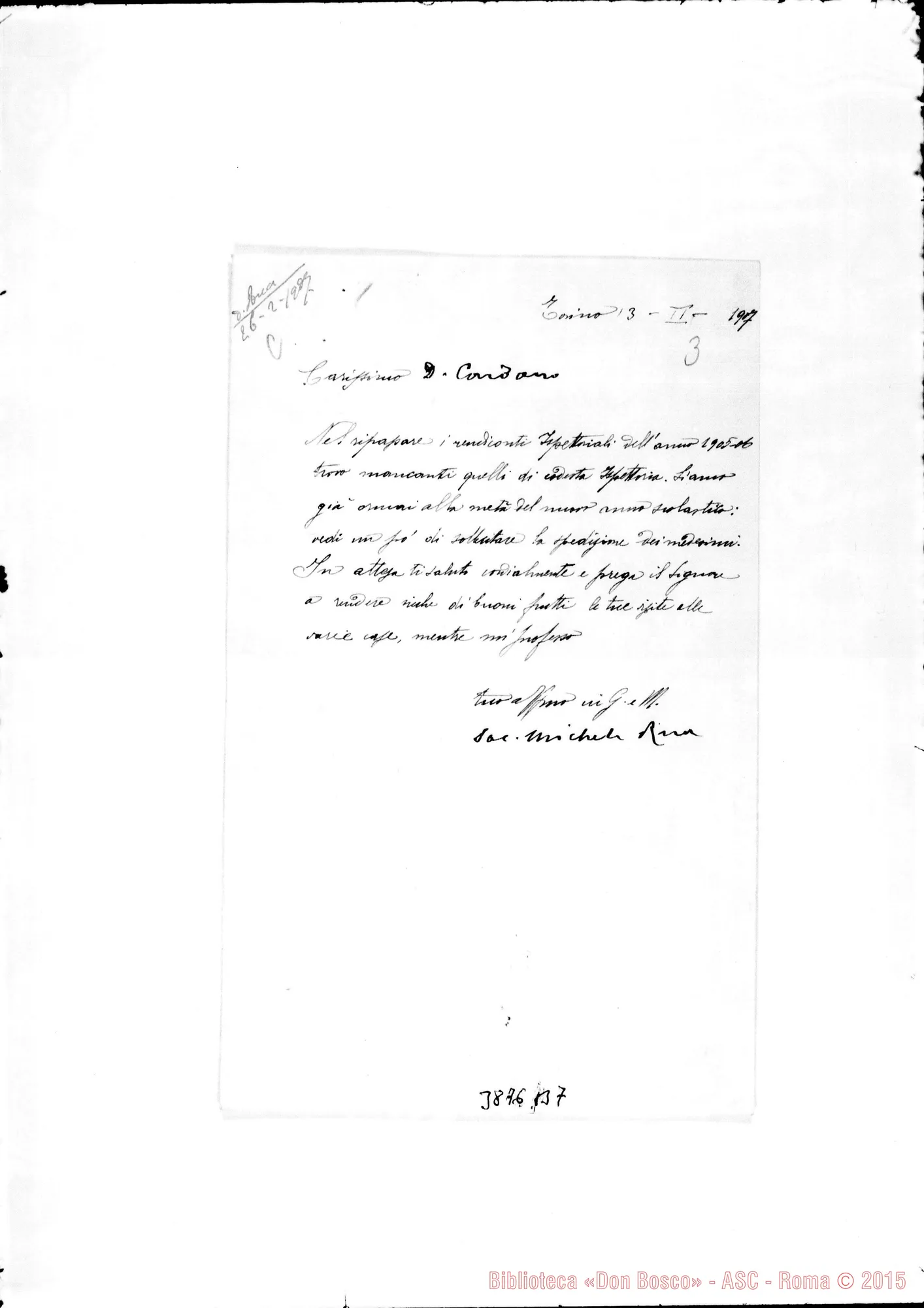 Fotogramma B 7 — « « Torino, 13-02-1907