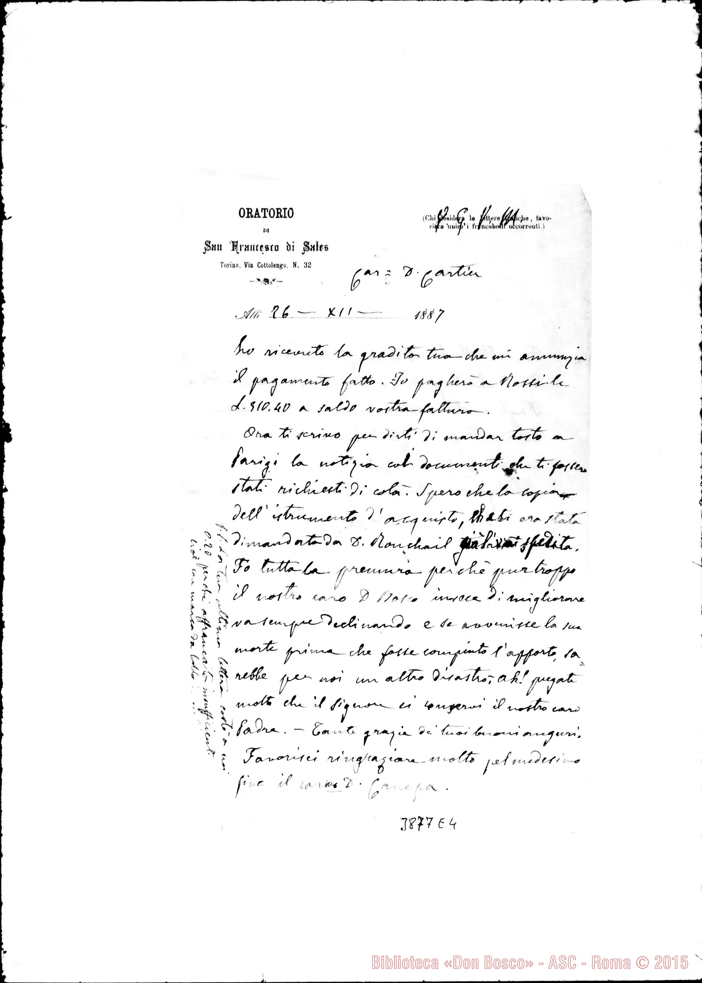 Fotogramma E 4 — « « Torino, 26-12-1887