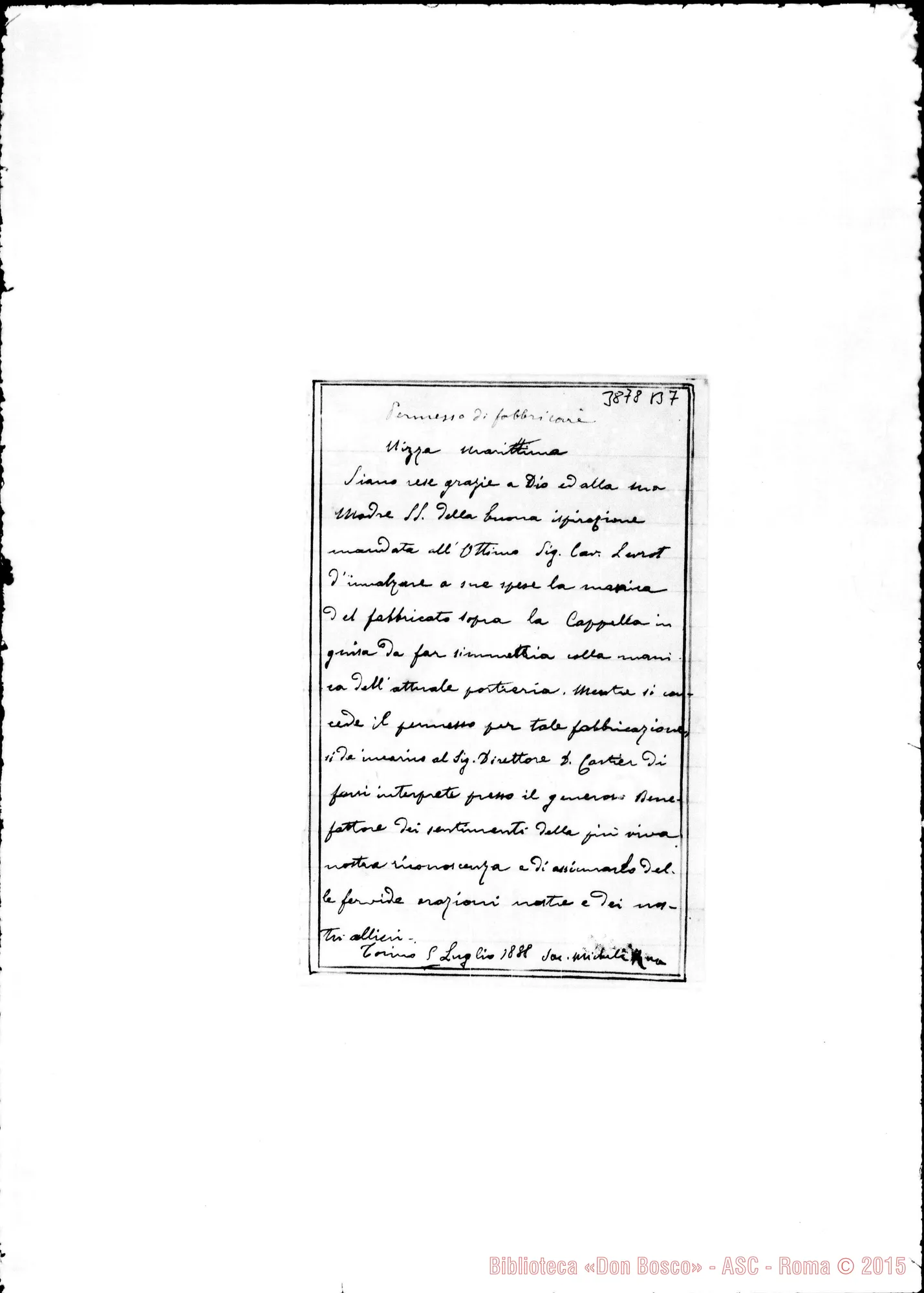 Fotogramma B 7 — « « Torino, 5-07-1888