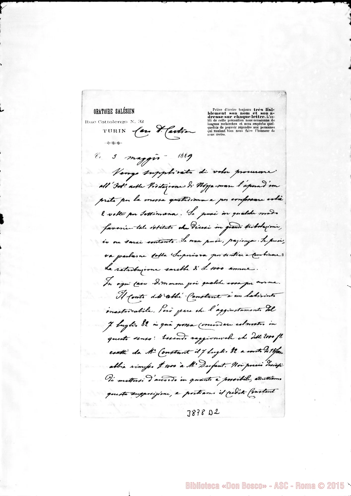 Fotogramma D 2 — « « Torino, 3-05-1889