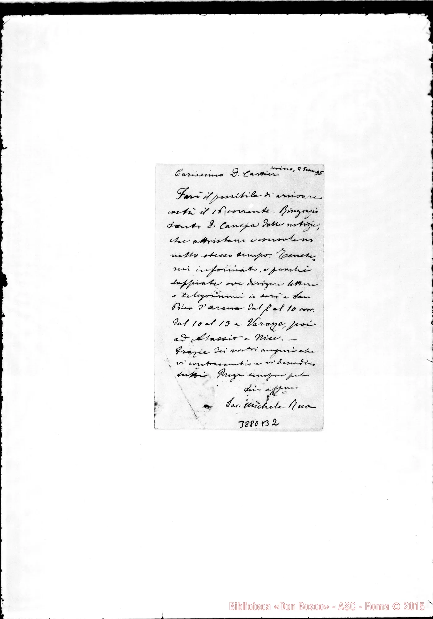 Fotogramma B 2 — « « Torino. 2-01-1895 Cartolina