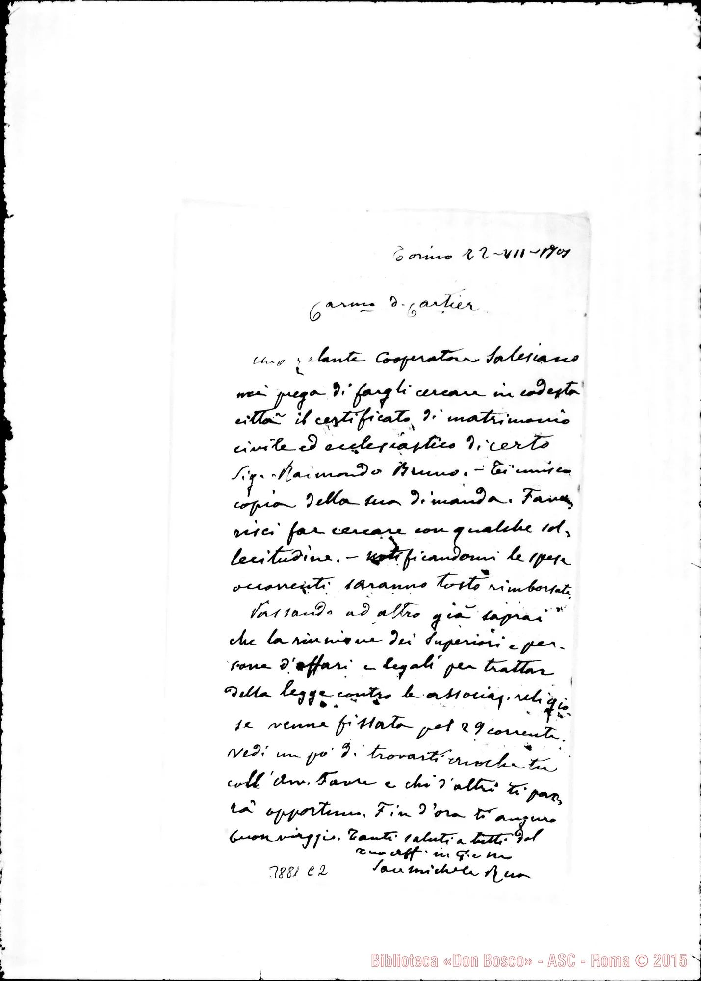 Fotogramma C 2 — « « Torino, 22-07-1901