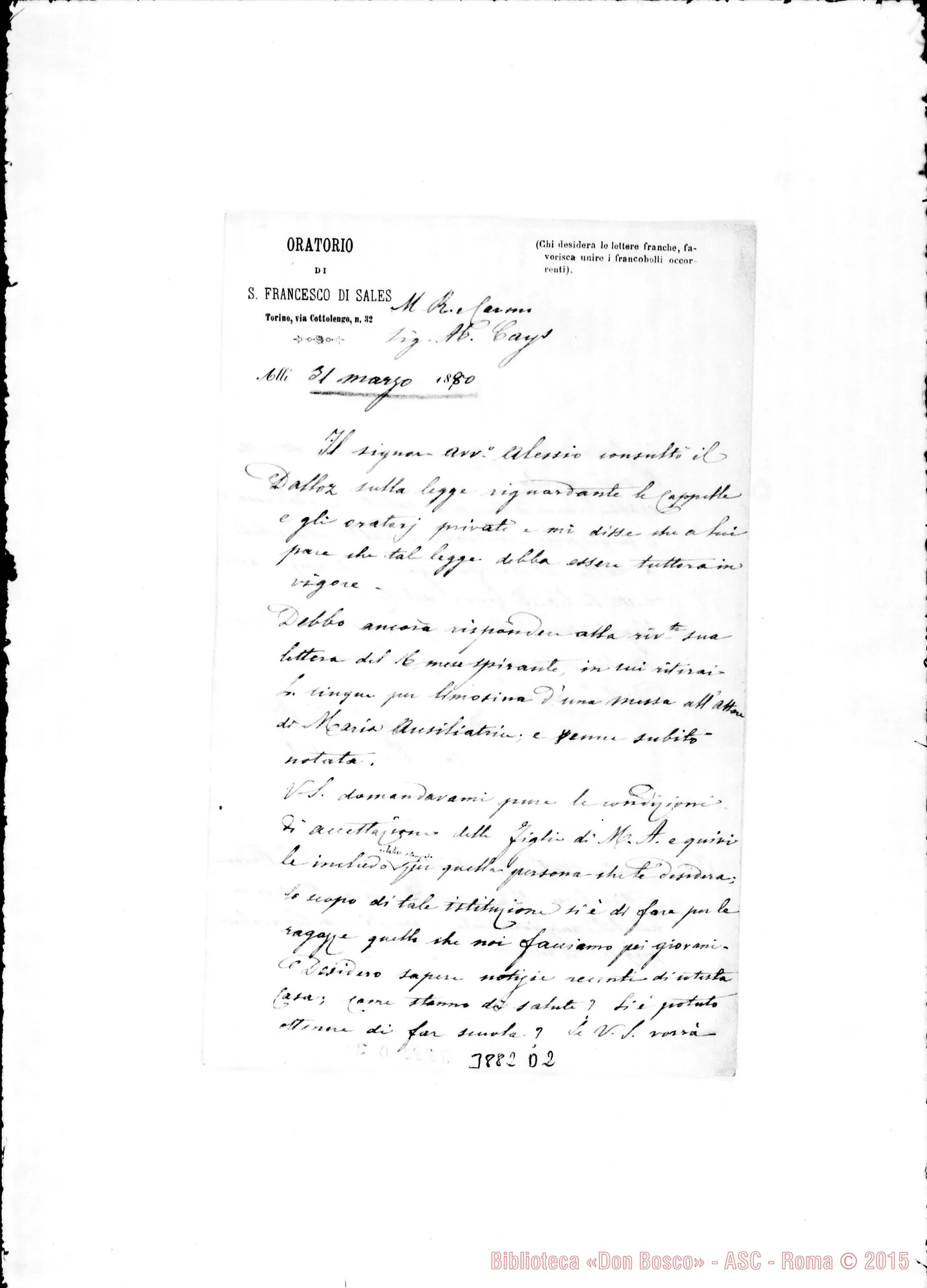 Fotogramma D 2 — « « Torino, 31-03-1880