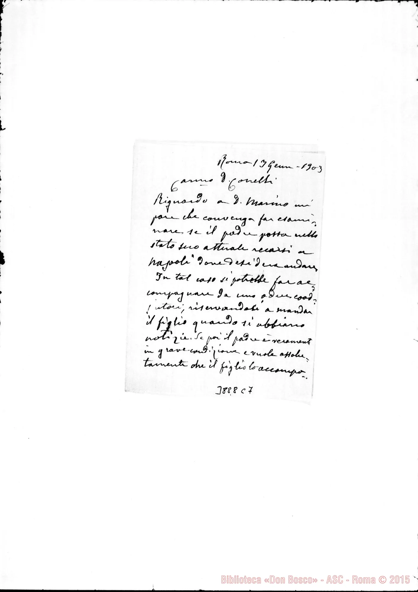 Fotogramma C 7 — « « Torino, 13-01-1903