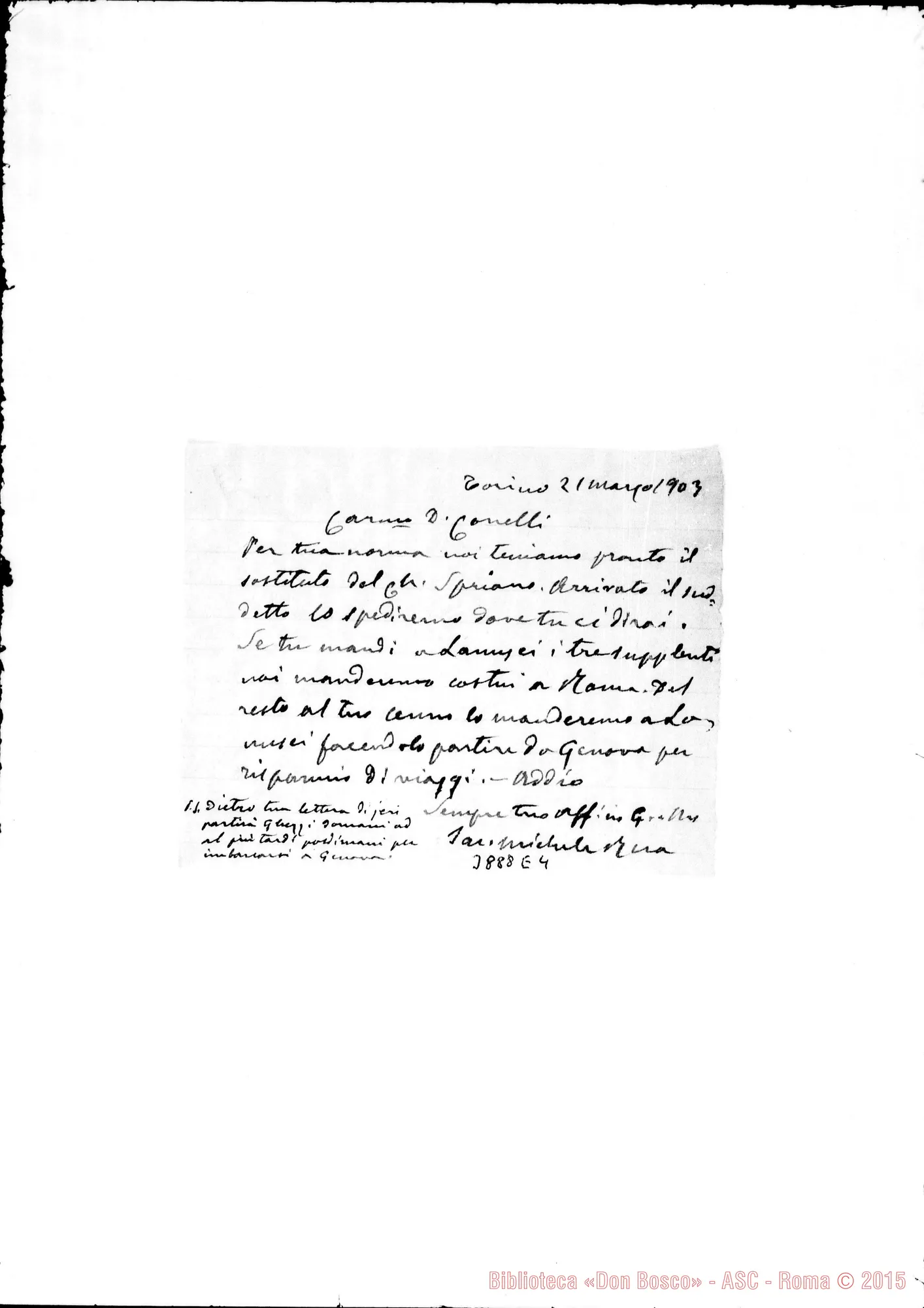 Fotogramma E 4 — « « Torino, 21-03-1903