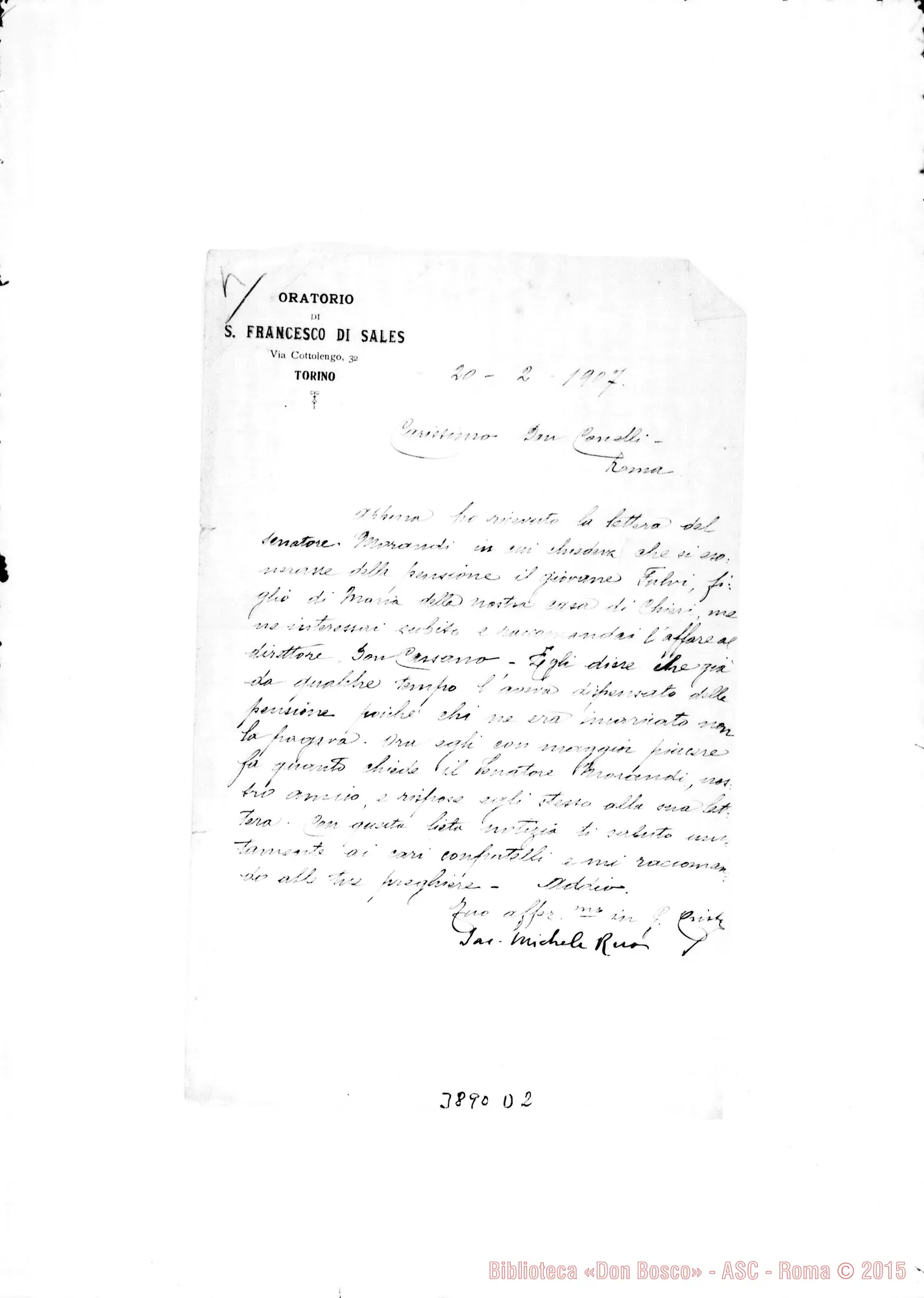 Fotogramma D 2 — …. Torino, 20-02-1907