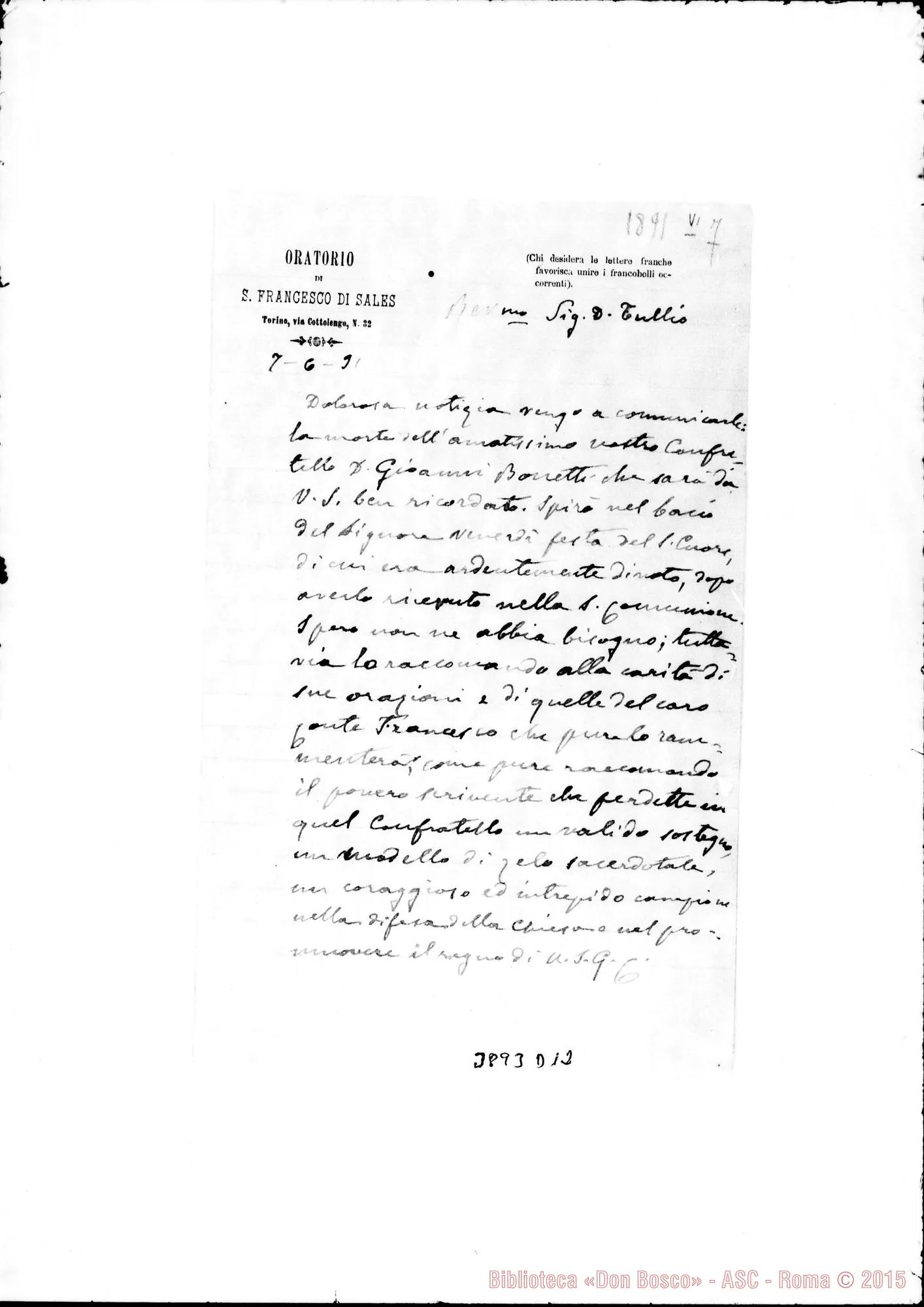 Fotogramma D 12 — « « Torino, 7-06-1891
