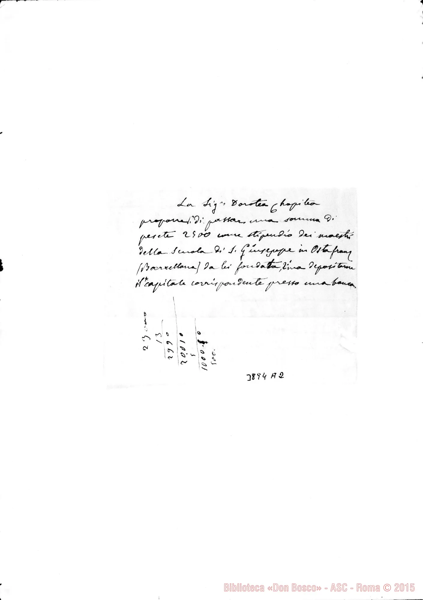 Fotogramma A 2 — De Chopitea, Doña Dorotea Torino, 21-07-1890