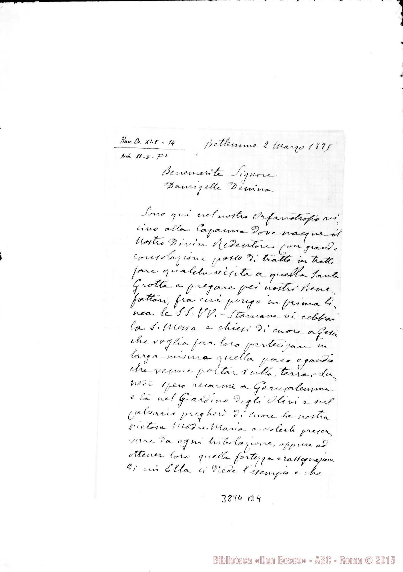 Fotogramma B 4 — « « « Betlemme, 2-03-1895