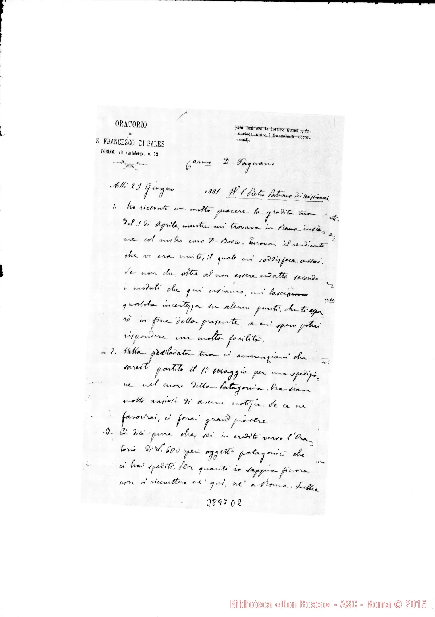 Fotogramma D 2 — « « Torino, 29-06-1881