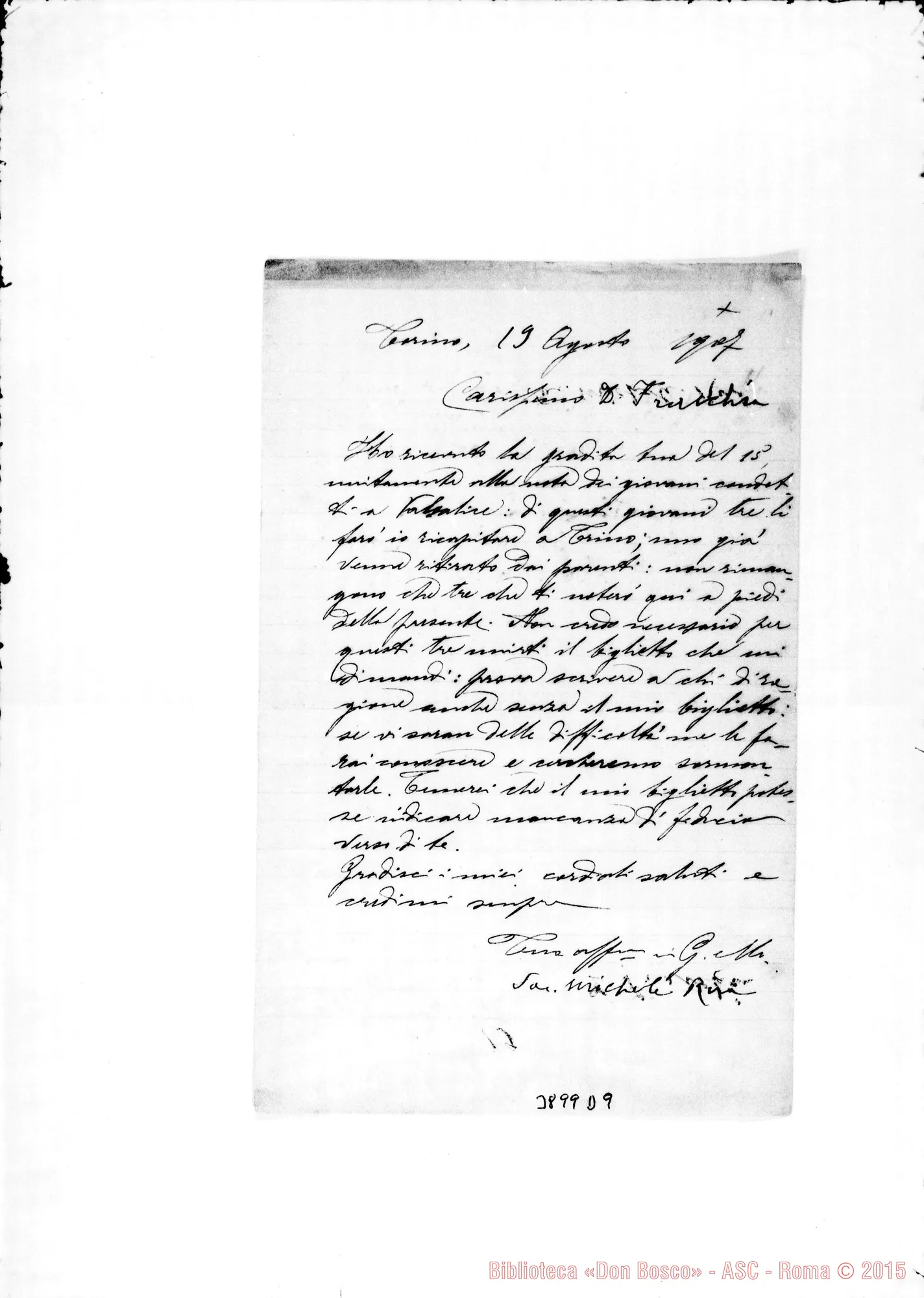 Fotogramma D 9 — Fracchia Edoardo, SDB Torino, 19-08-1907