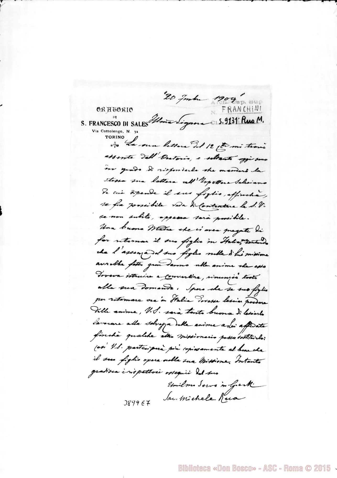 Fotogramma E 7 — « « Torino, 20-09-1909