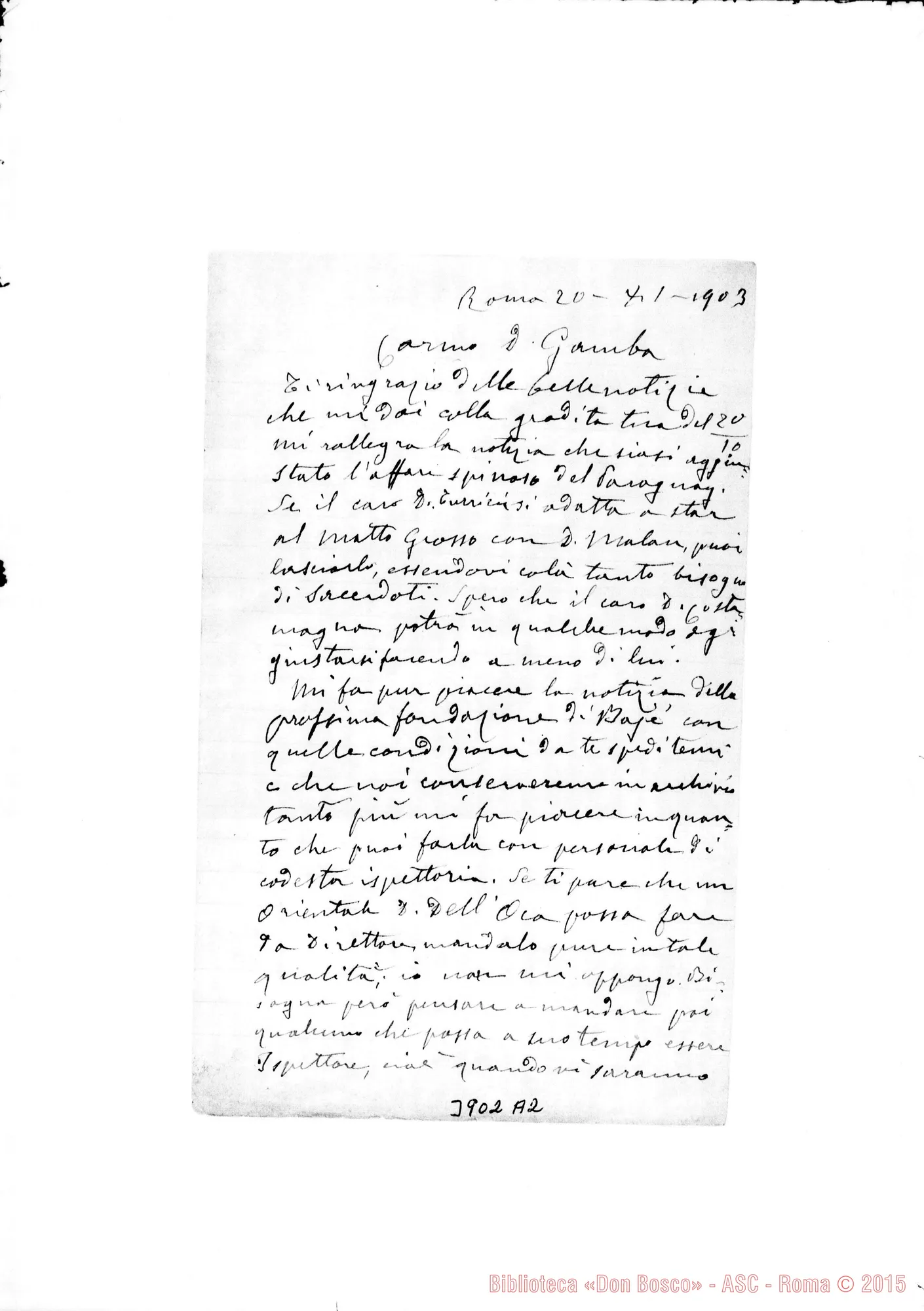 Fotogramma A 2 — « « Roma, 20-11-1903