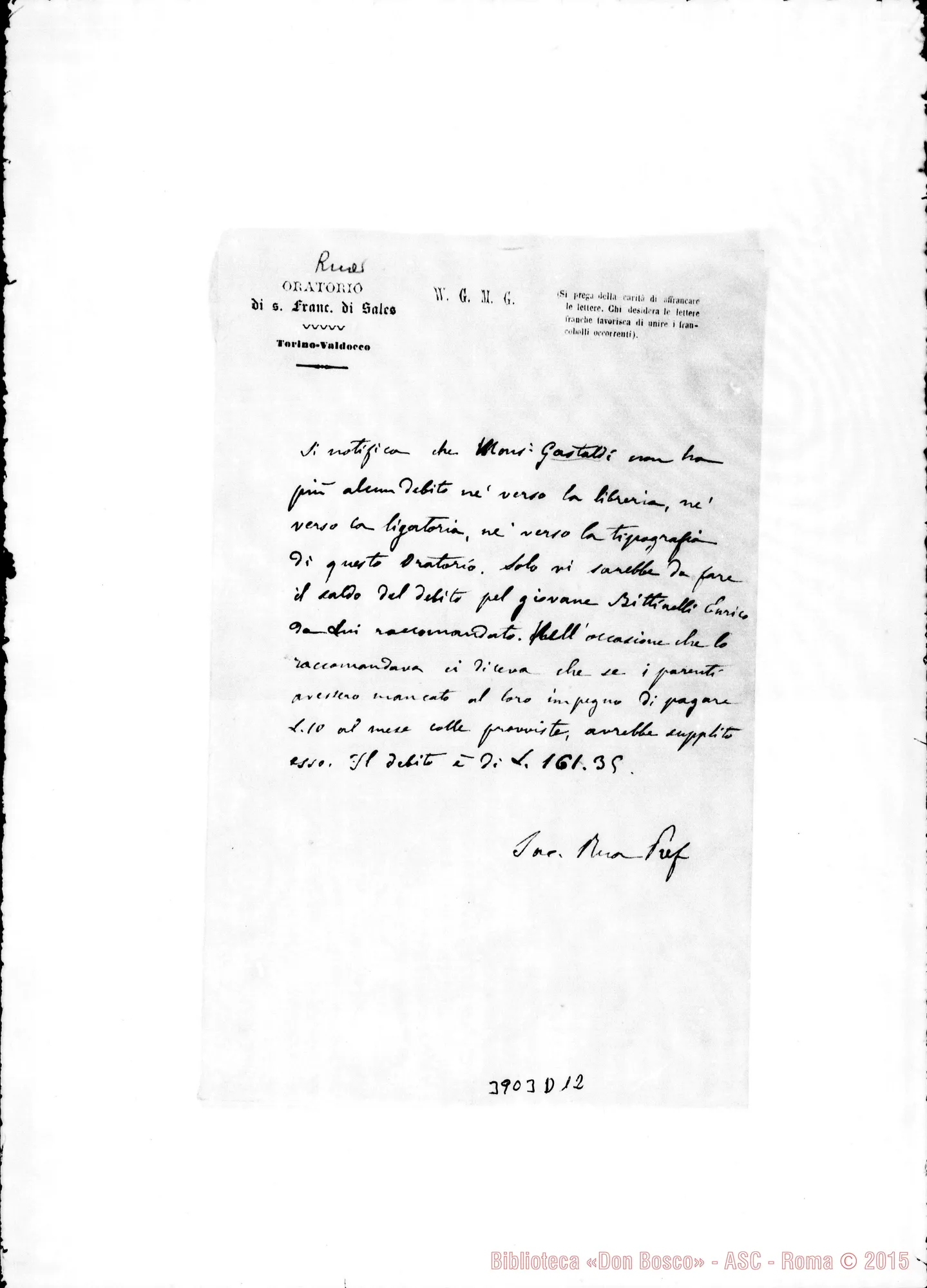 Fotogramma D 12 — « « Torino, s.d.