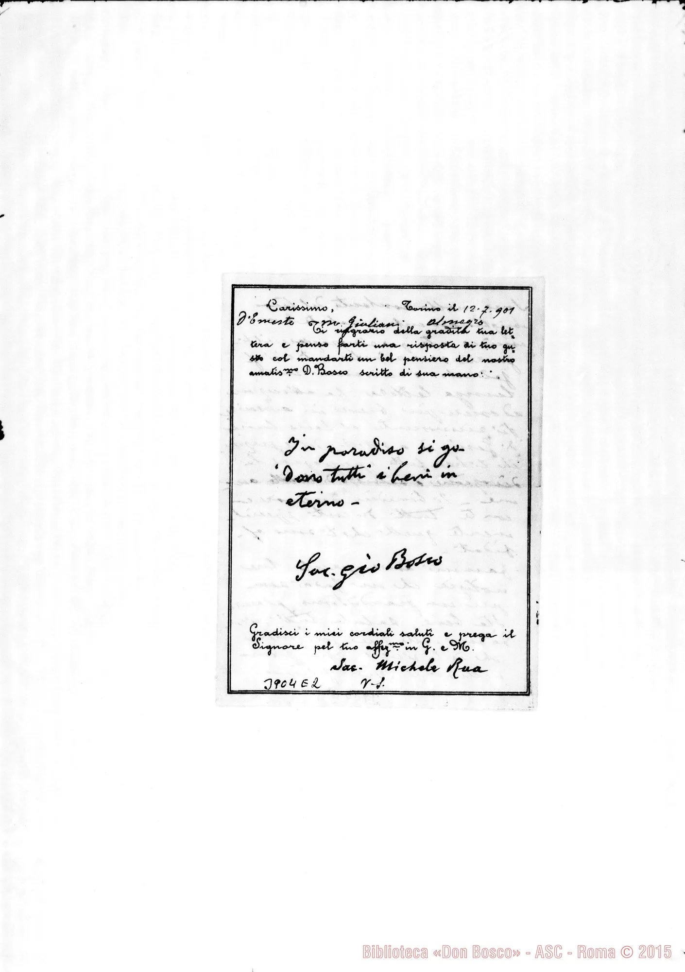 Fotogramma E 2 — « « Torino, 12-07-1901