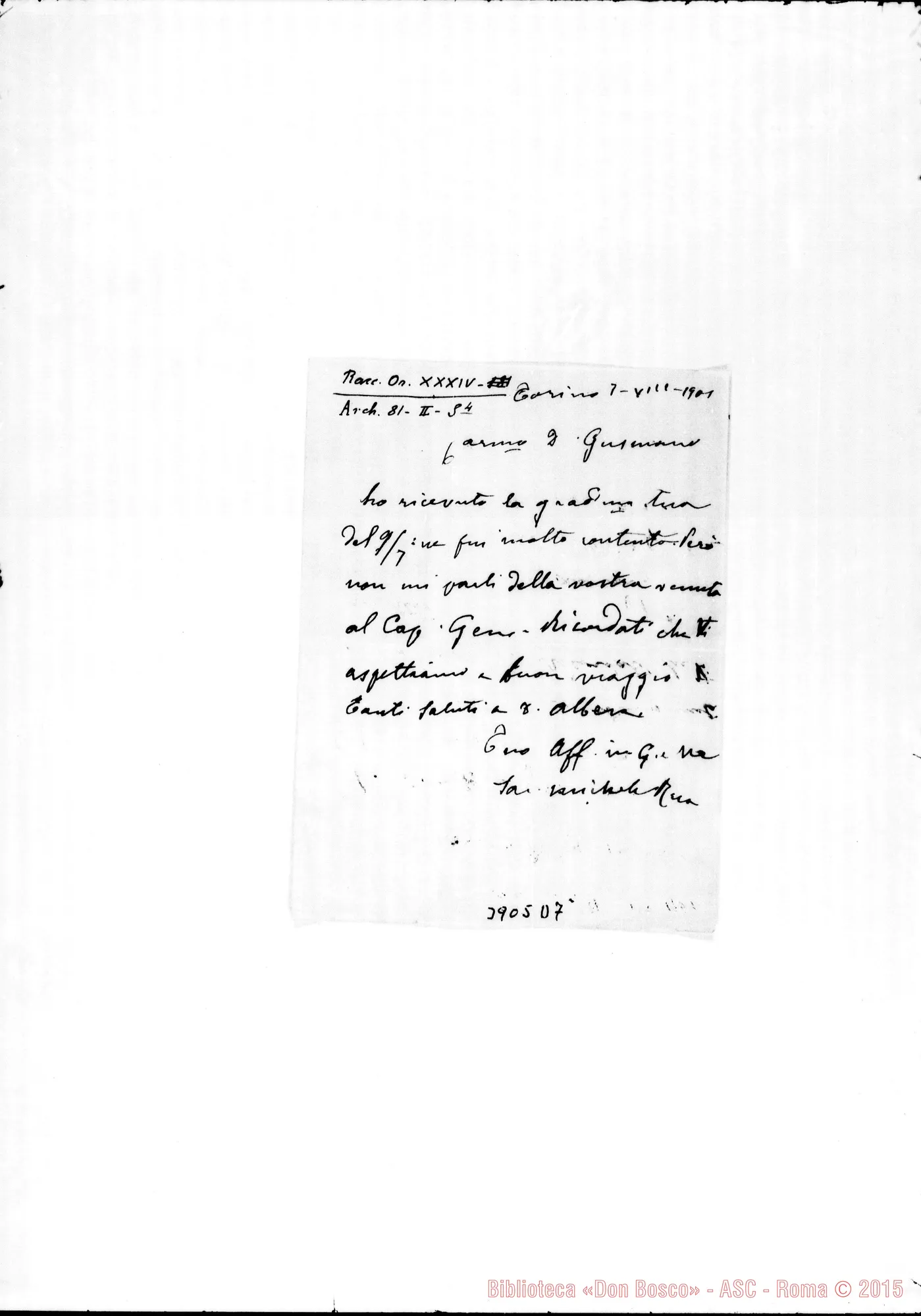 Fotogramma D 7 — « « Torino, 7-08-1901