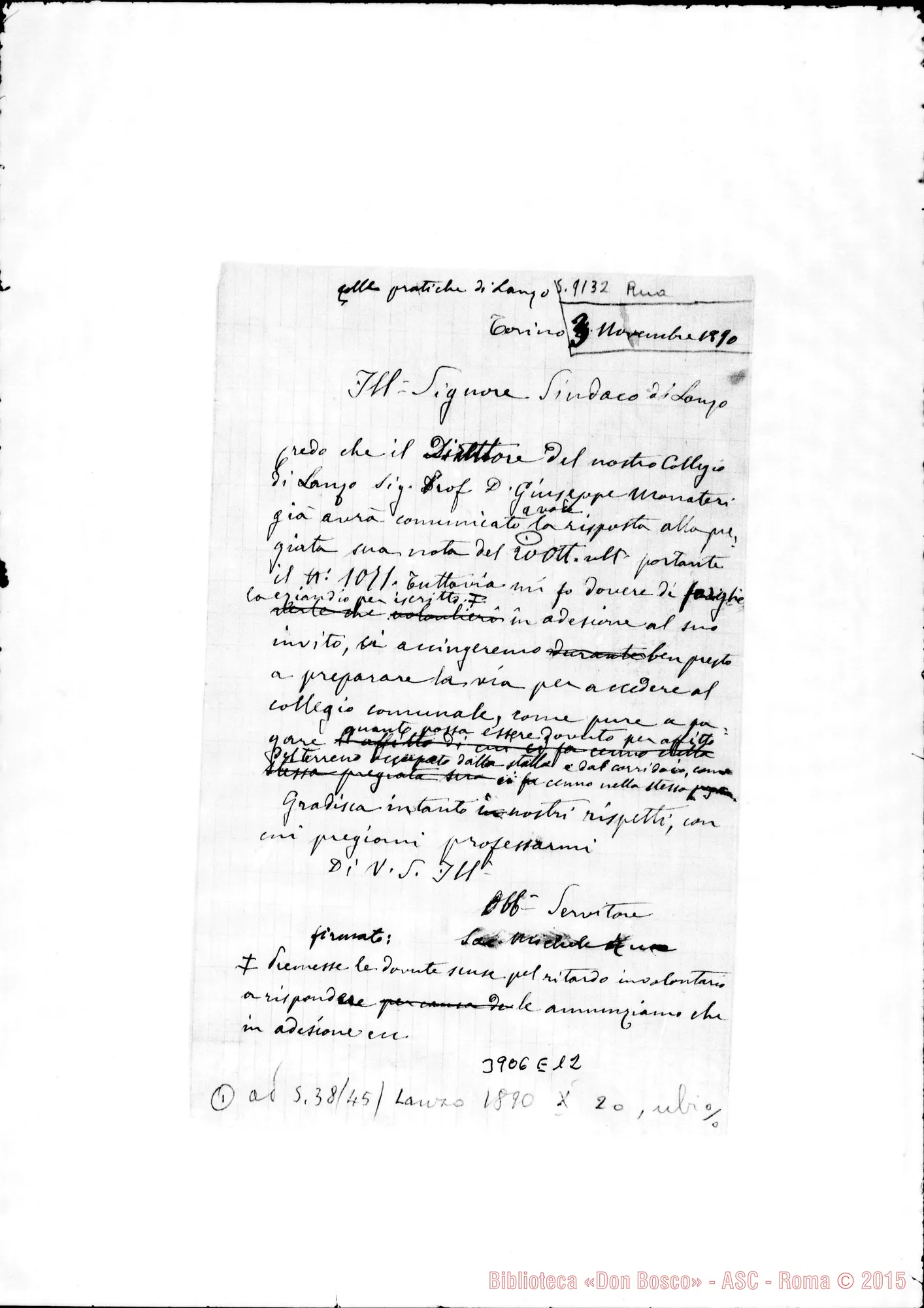 Fotogramma E 12 — Lanzo: Sindaco Torino, 3-11-1890