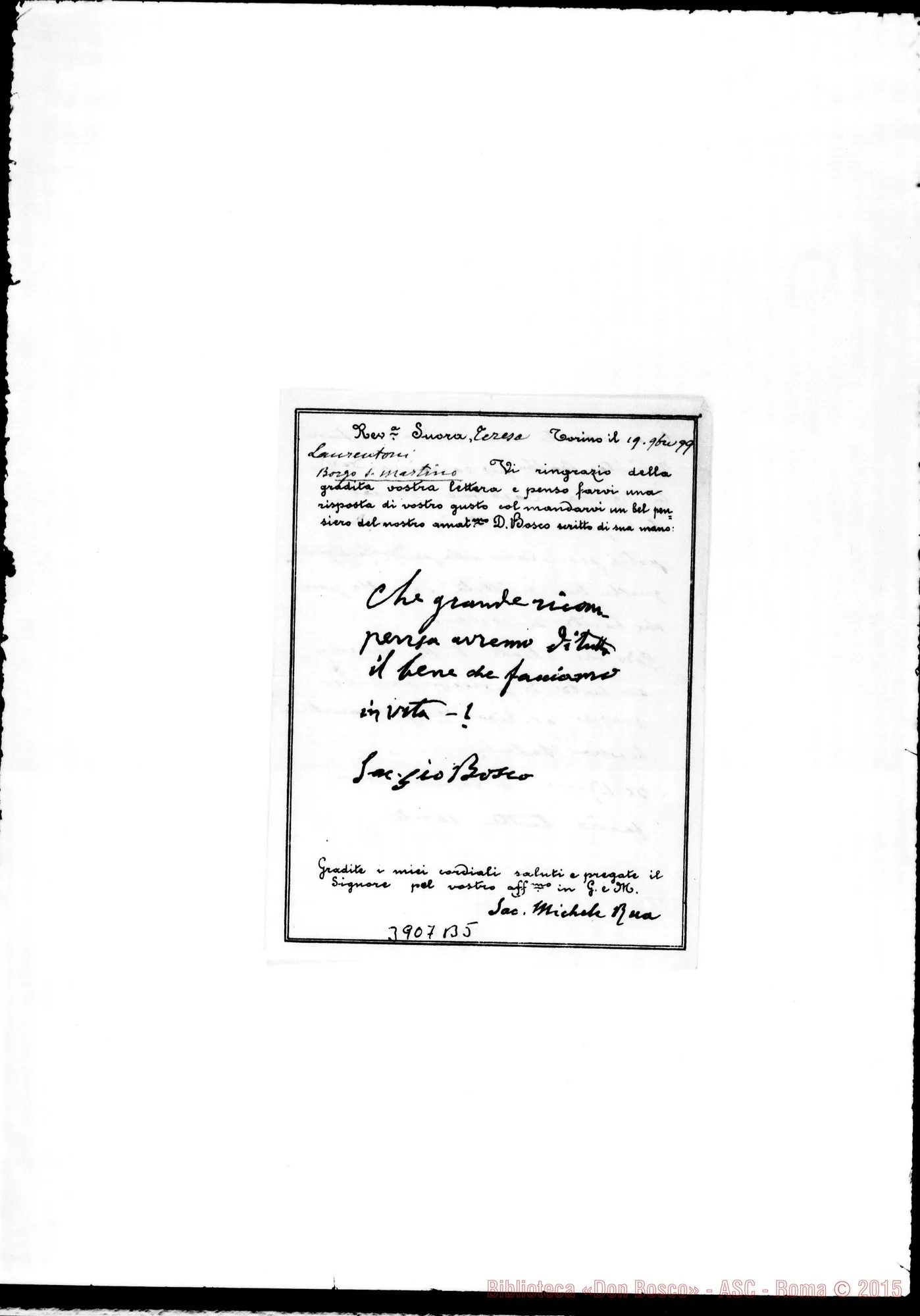 Fotogramma B 5 — Laurentoni Teresa, suor Torino, 19-11-1899