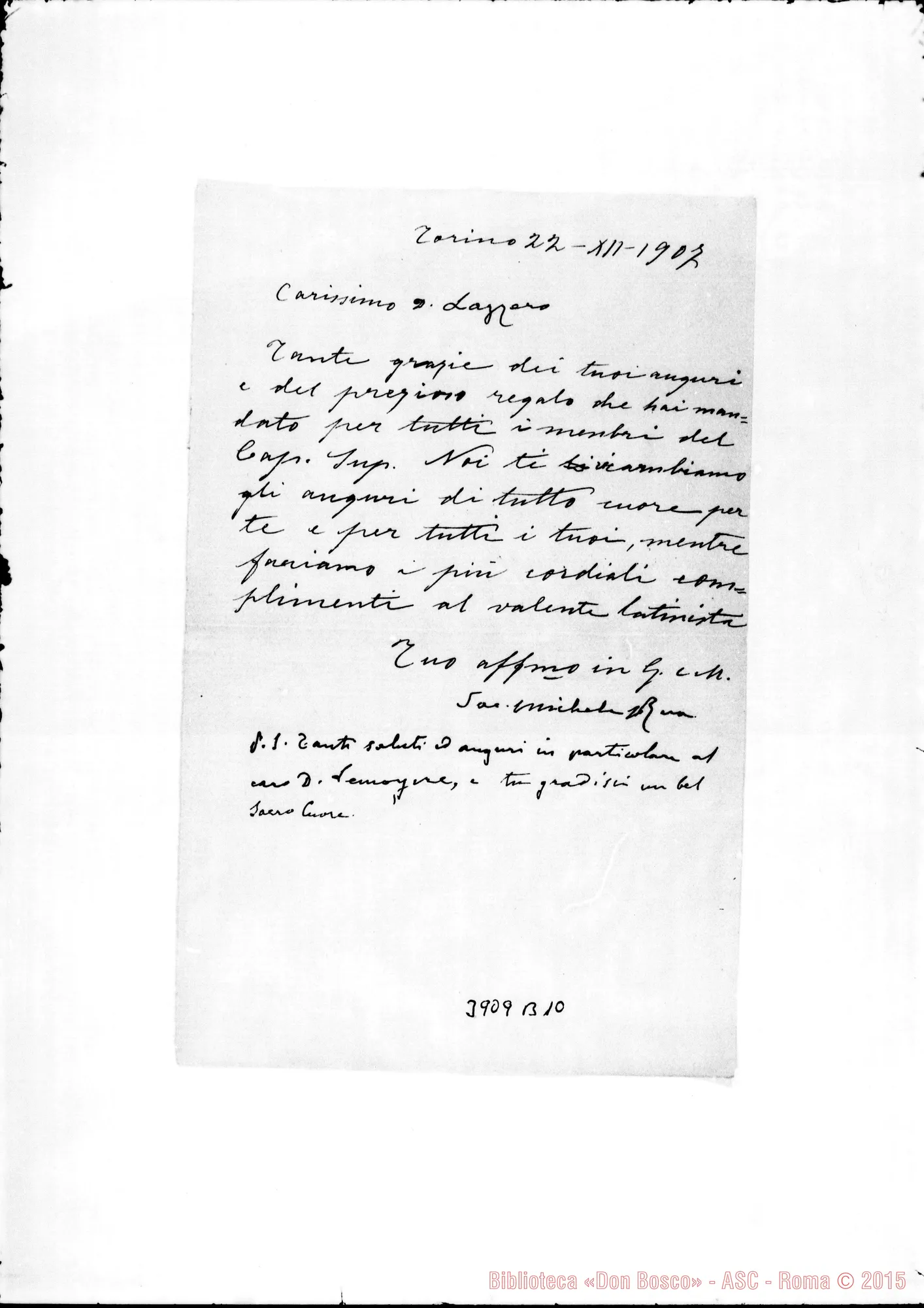 Fotogramma B 10 — « « Torino, 22-12-1907