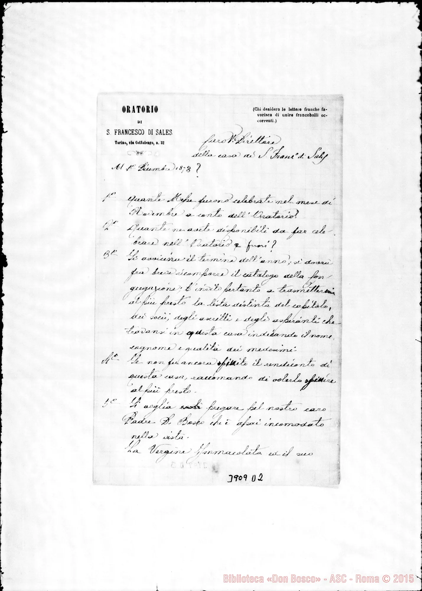 Fotogramma D 2 — « « « « Torino, 1-12-1878
