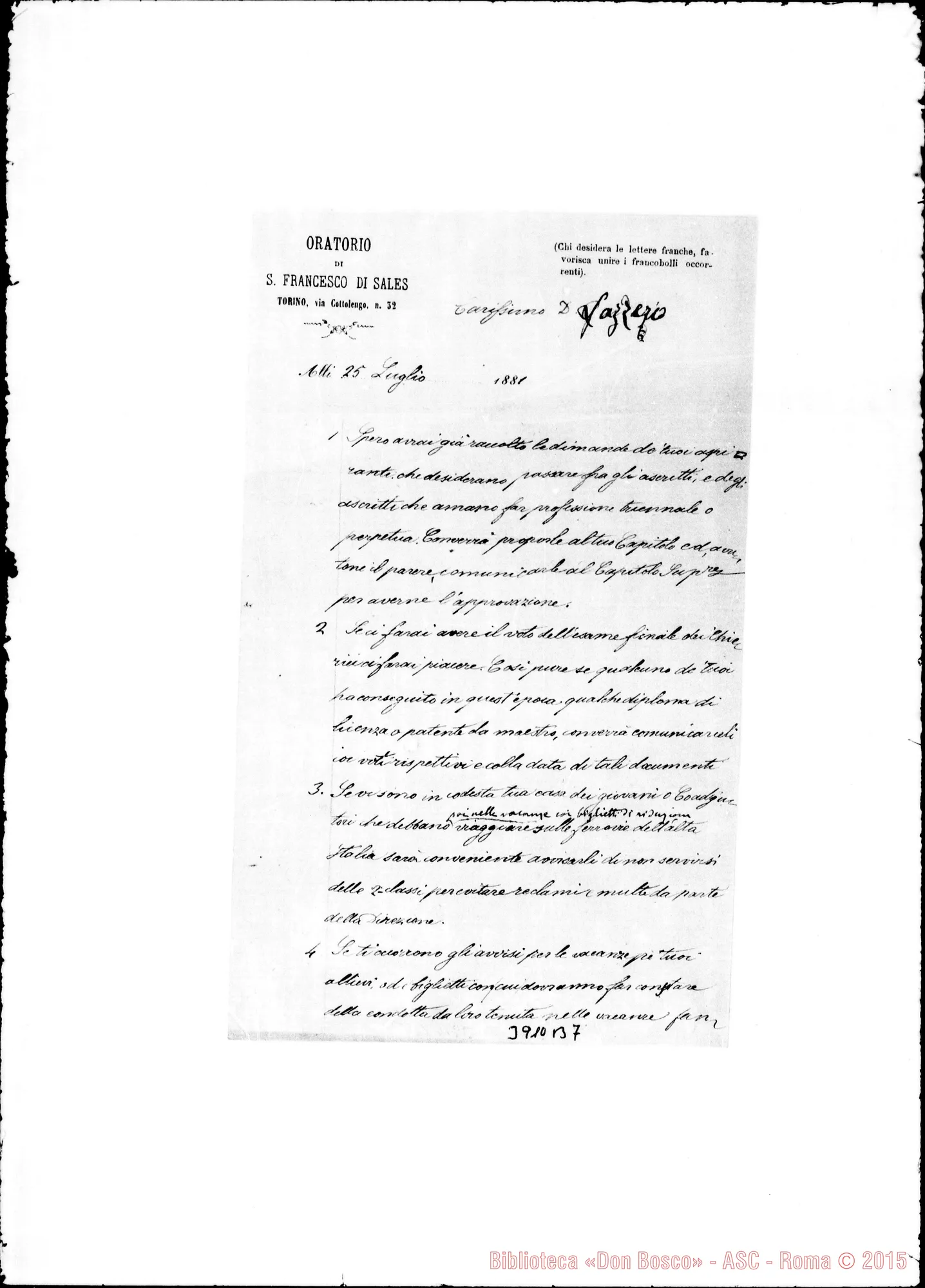 Fotogramma B 7 — « « « « Torino, 25-07-1881