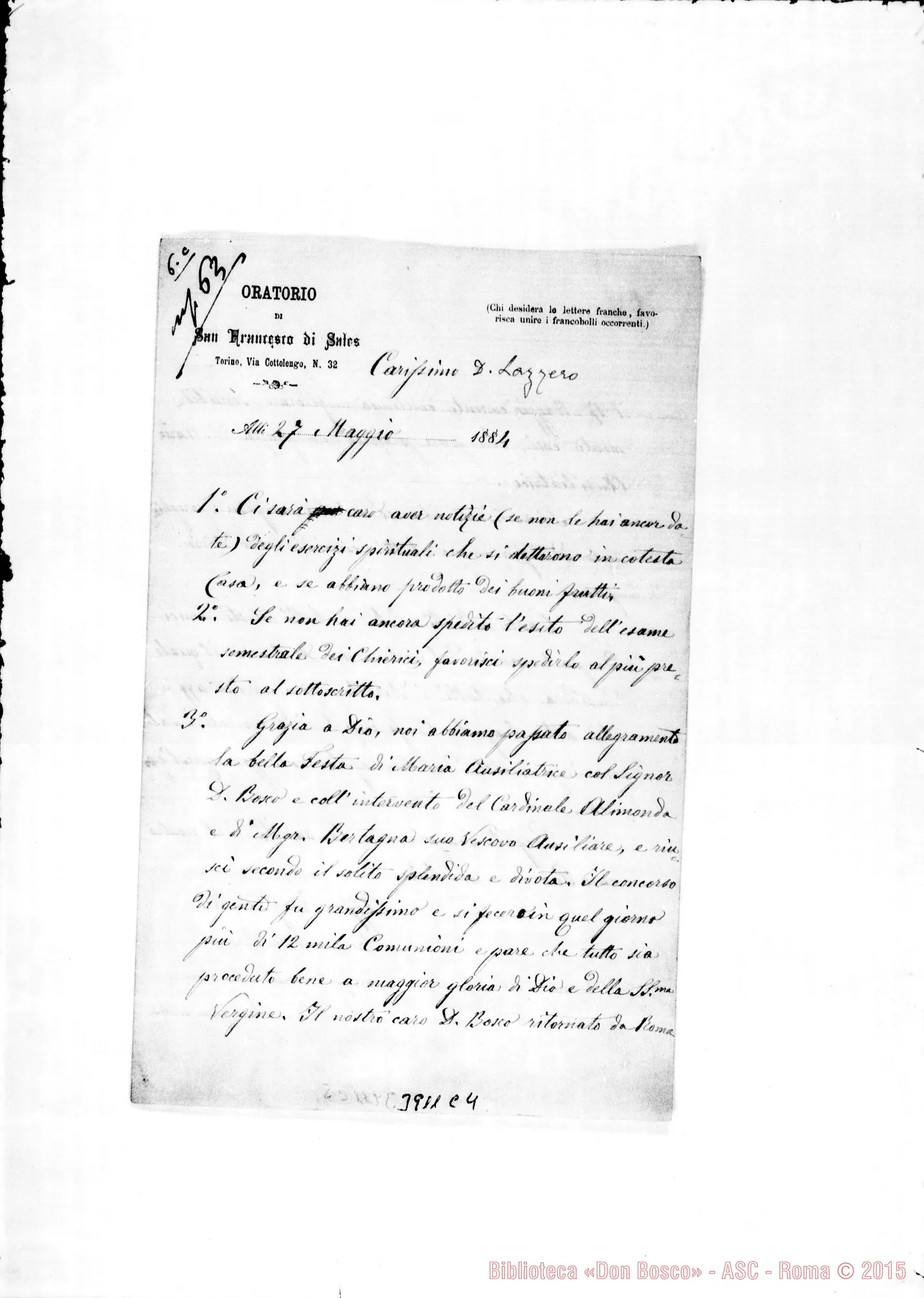 Fotogramma C 4 — « « « « Torino, 27-05-1884
