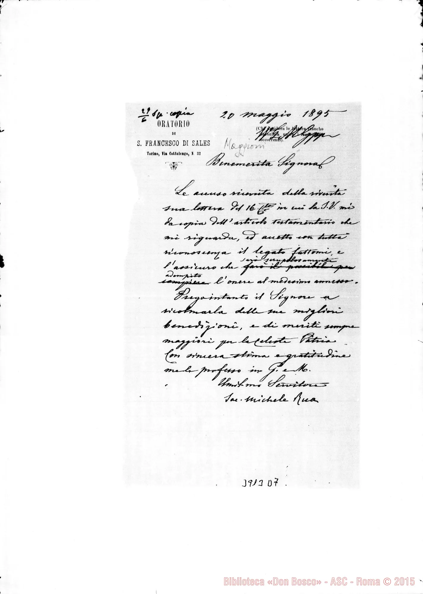 Fotogramma D 7 — Maggioni B., sig.ra Torino, 20-05-1895