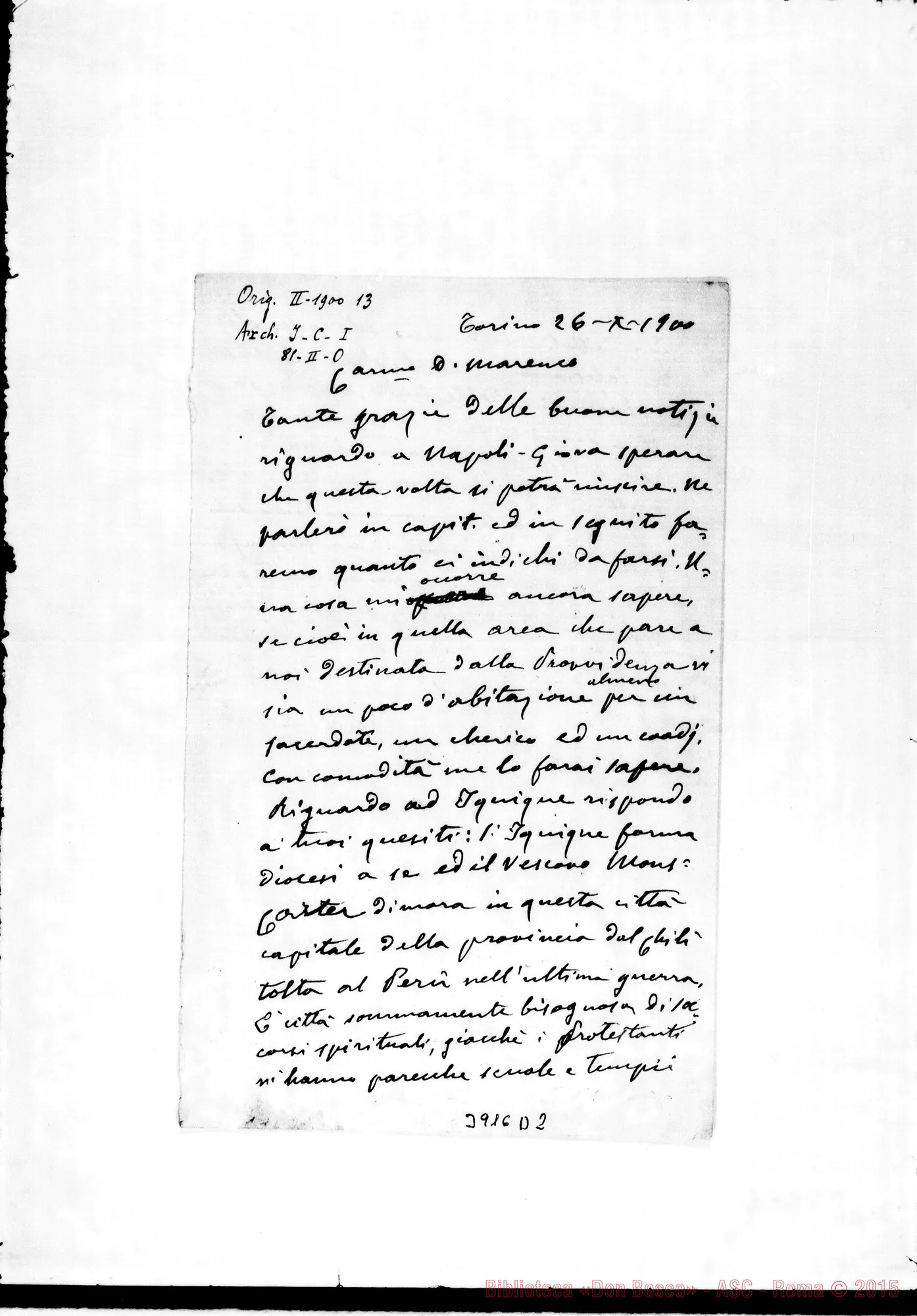Fotogramma D 2 — « « Torino, 26-10-1900