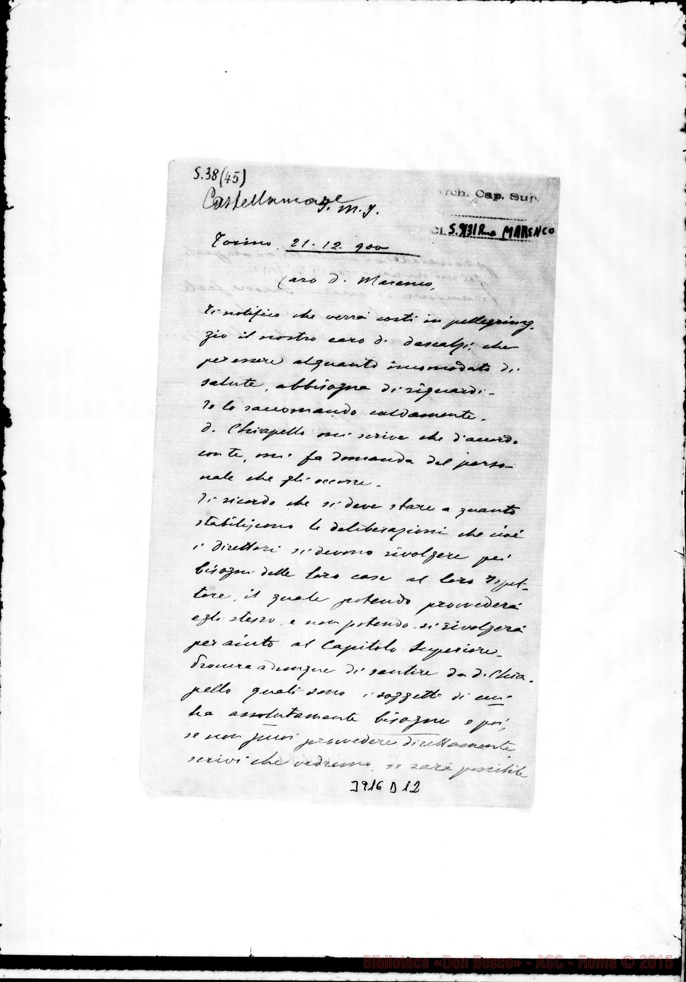 Fotogramma D 12 — « « Torino, 21-12-1900