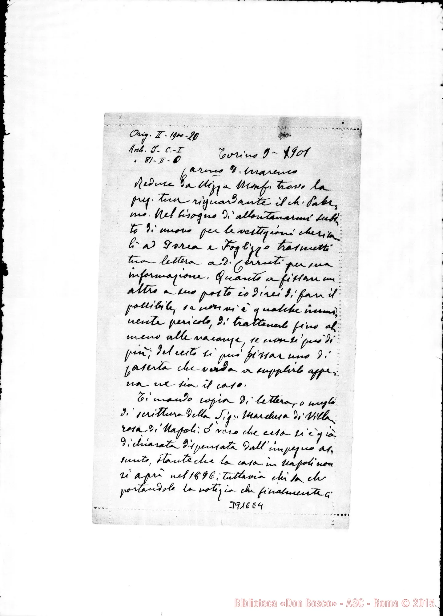 Fotogramma E 4 — « « Torino, 9-01-1901