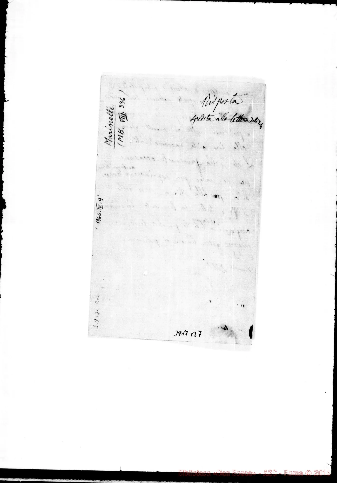 Fotogramma B 7 — Marinelli Clemente Torino, 9-04-1866