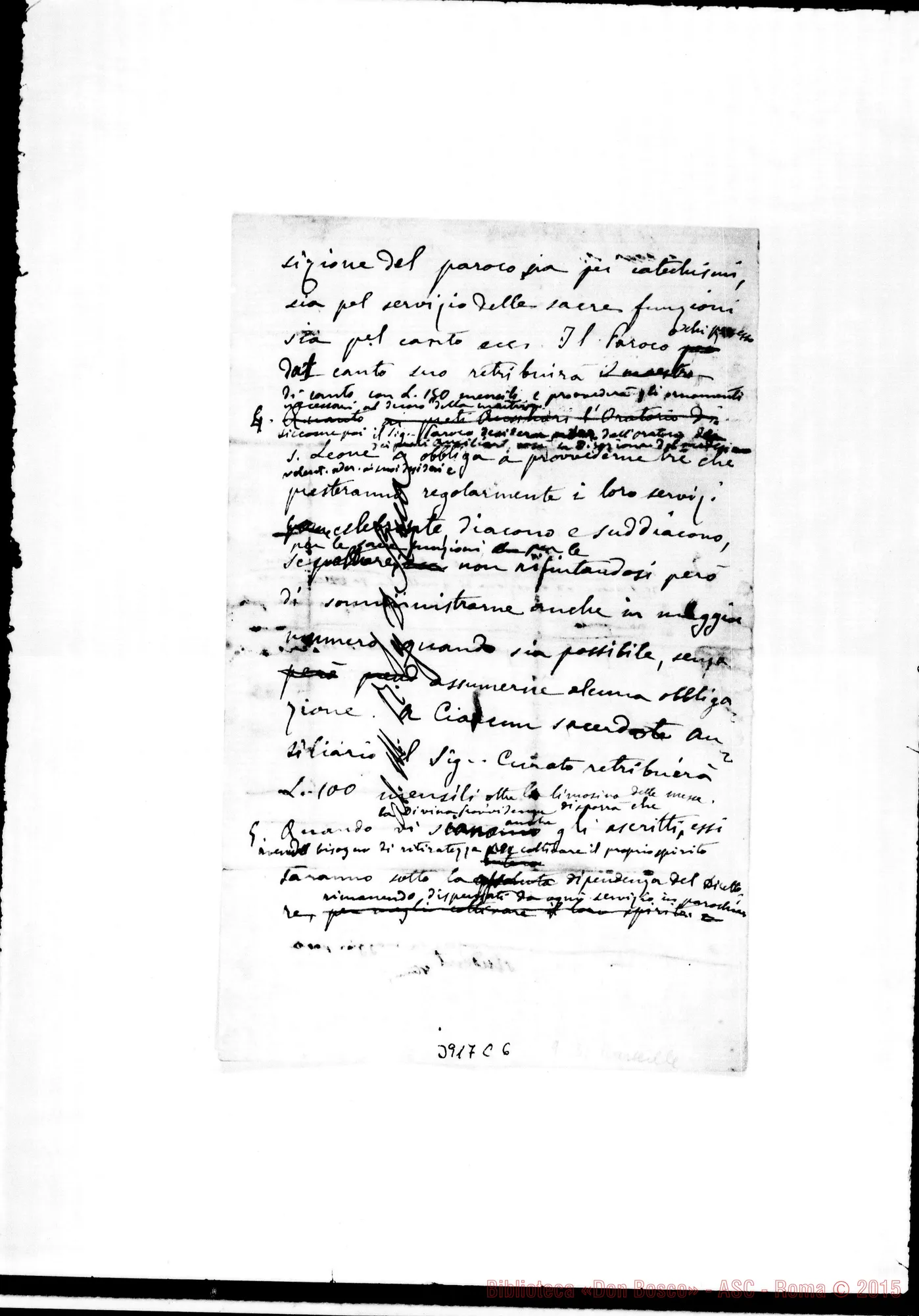 Fotogramma C 6 — « Minuta di convenzione