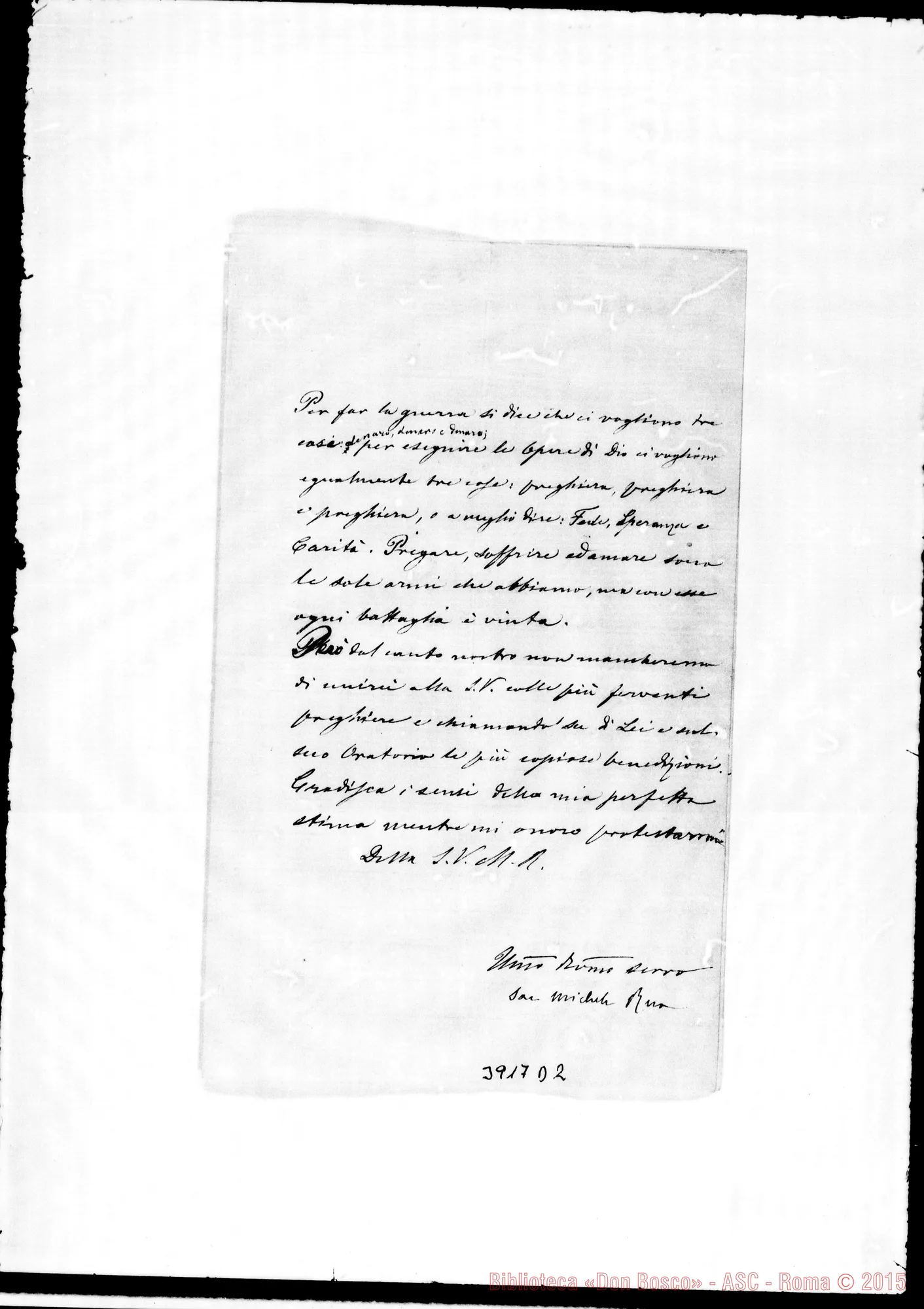 Fotogramma D 2 — Maspero Giovanni, parroco Torino, 25-11-1884