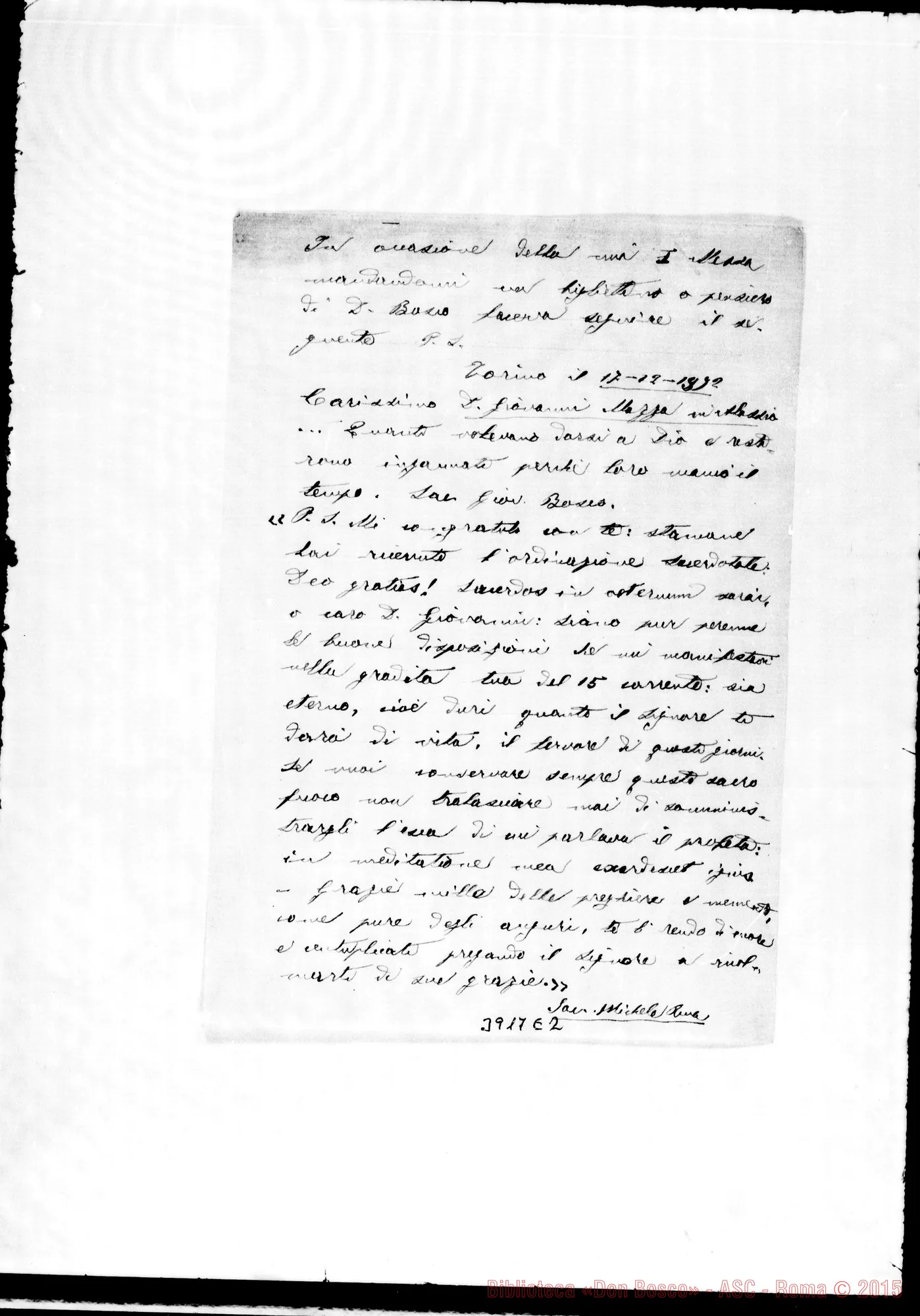 Fotogramma E 2 — Mazza Giovanni, SDB Torino, 17-12-1892