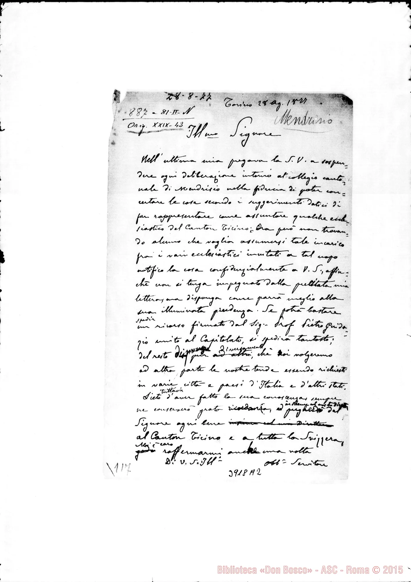 Fotogramma A 2 — Mendrisio: per fondazione Torino, 2-08-1877