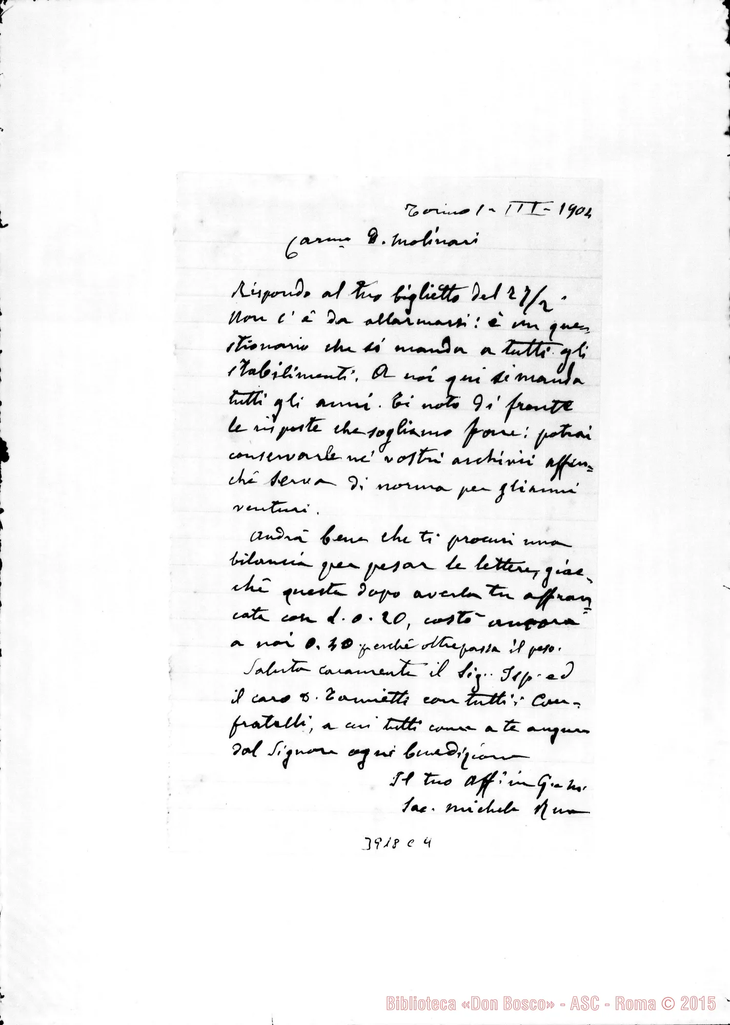 Fotogramma C 4 — Molinari Giuseppe, SDB Torino, 1-03-1904