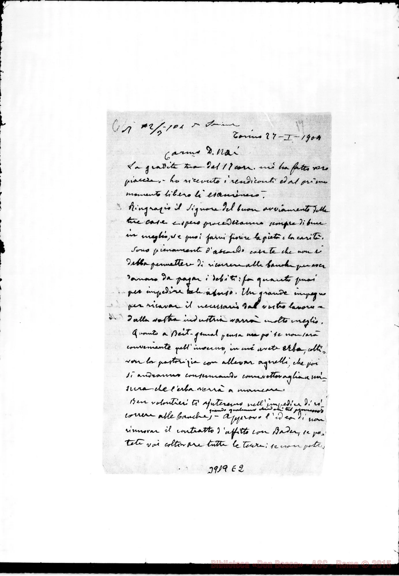 Fotogramma E 2 — « « Torino, 27-01-1904