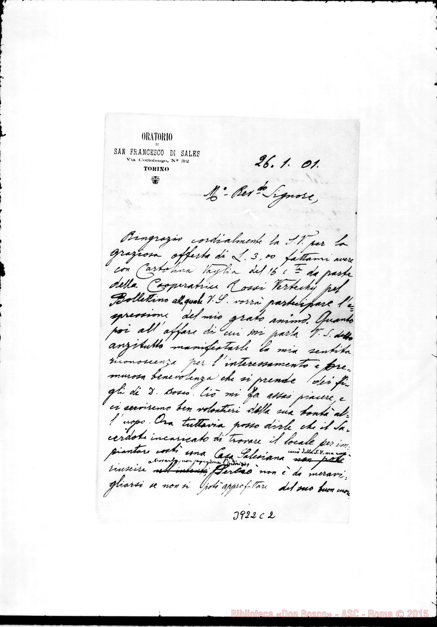 Fotogramma C 2 — ” « Torino, 26-01-1901
